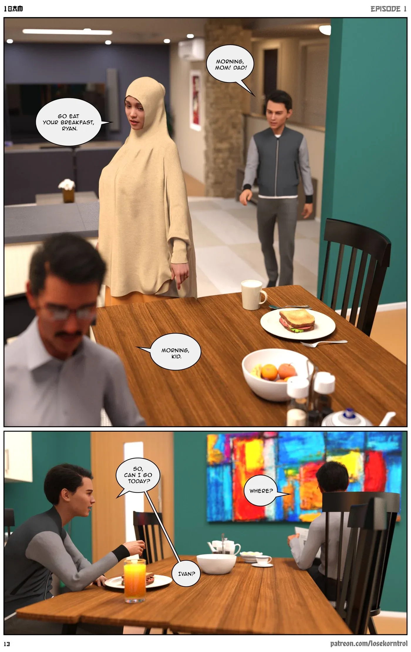 10 AM, 1 . 10 AM - Chapter 1 [LoseKorntrol, Hijab 3DX], page 14 of 52