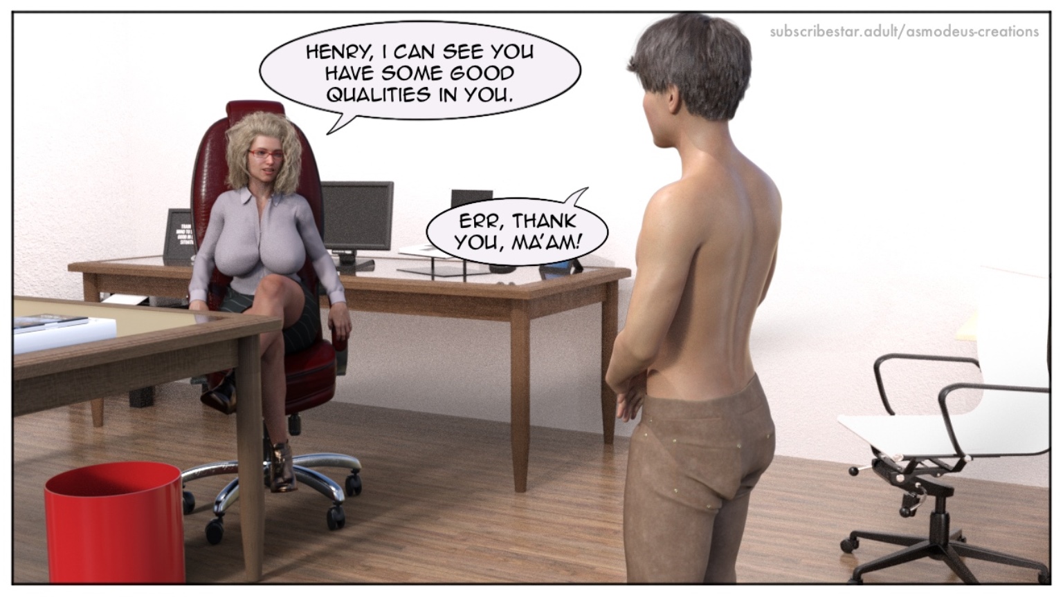 My New Job [Asmodeu], My New Job1, page 55 of 60
