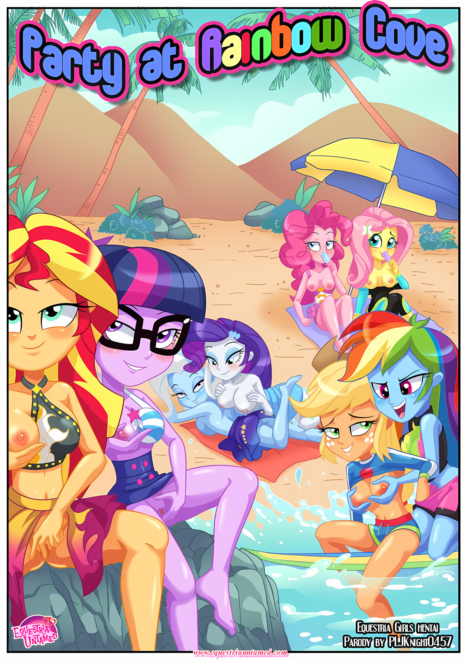 Party At Rainbow Cover [Palcomix], Party At Rainbow Cover, page 1 of 25