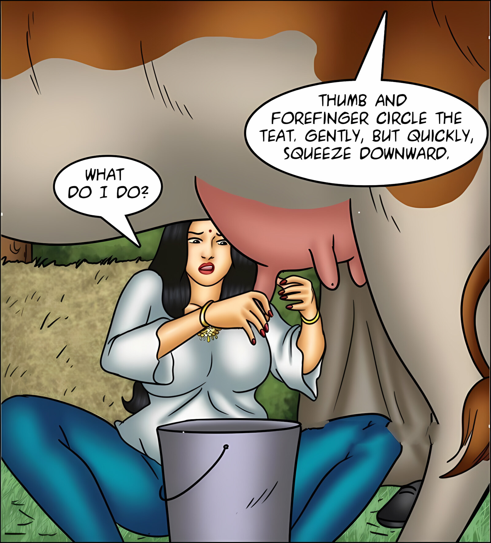 Savita Bhabhi 141-153 [Kirtu], Savita Bhabhi 144 - Milking It!, page 56 of 142