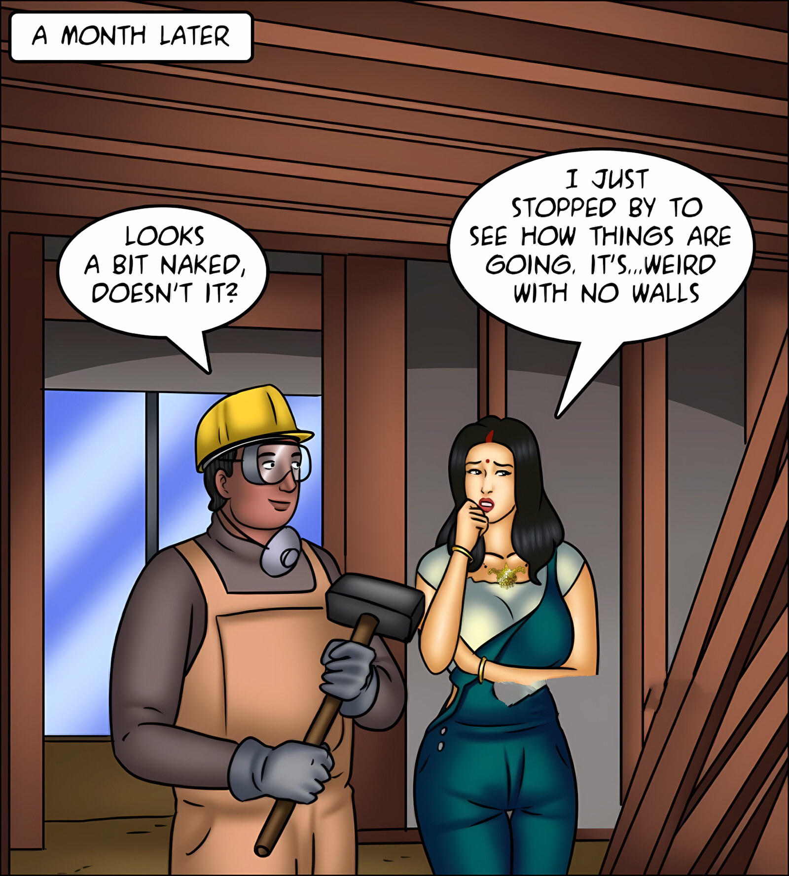 Savita Bhabhi 141-153 [Kirtu], Savita Bhabhi 142 - Renovations, page 55 of 141