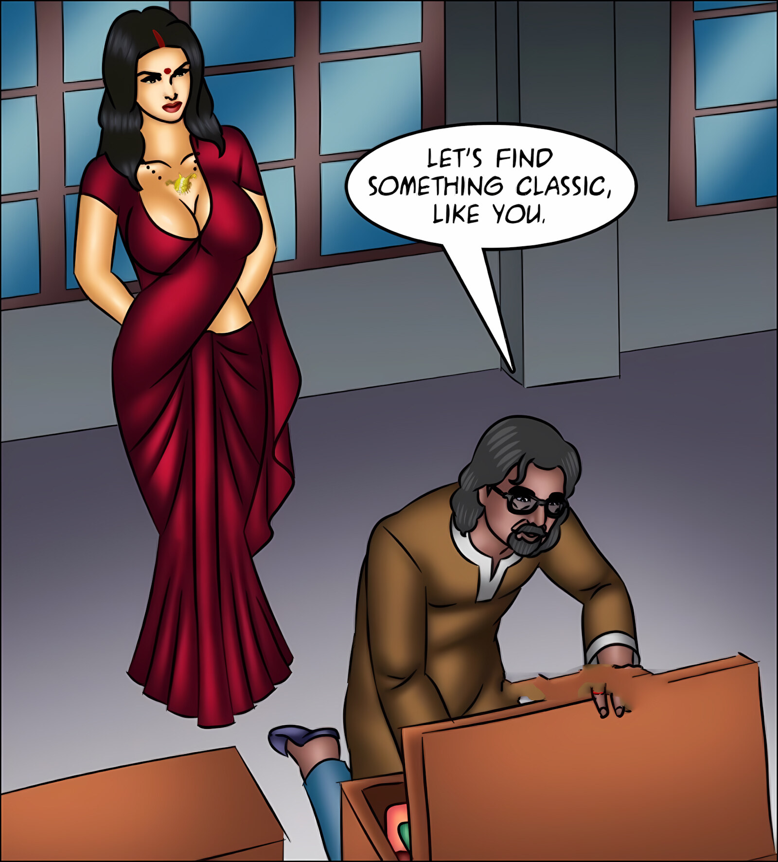 Savita Bhabhi 141-153 [Kirtu], Savita Bhabhi 141 - The Artist's Muse, page 48 of 142