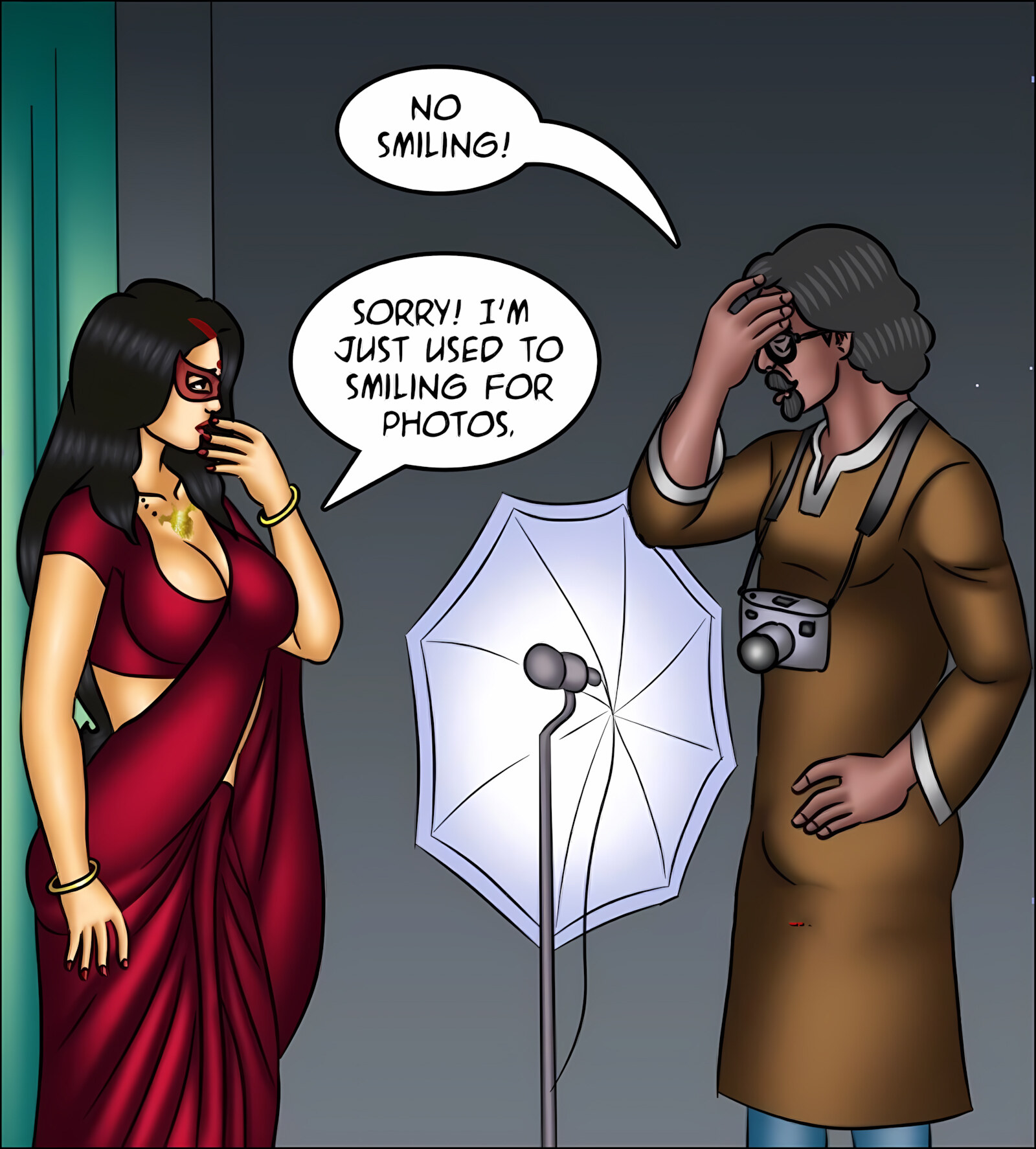 Savita Bhabhi 141-153 [Kirtu], Savita Bhabhi 141 - The Artist's Muse, page 55 of 142