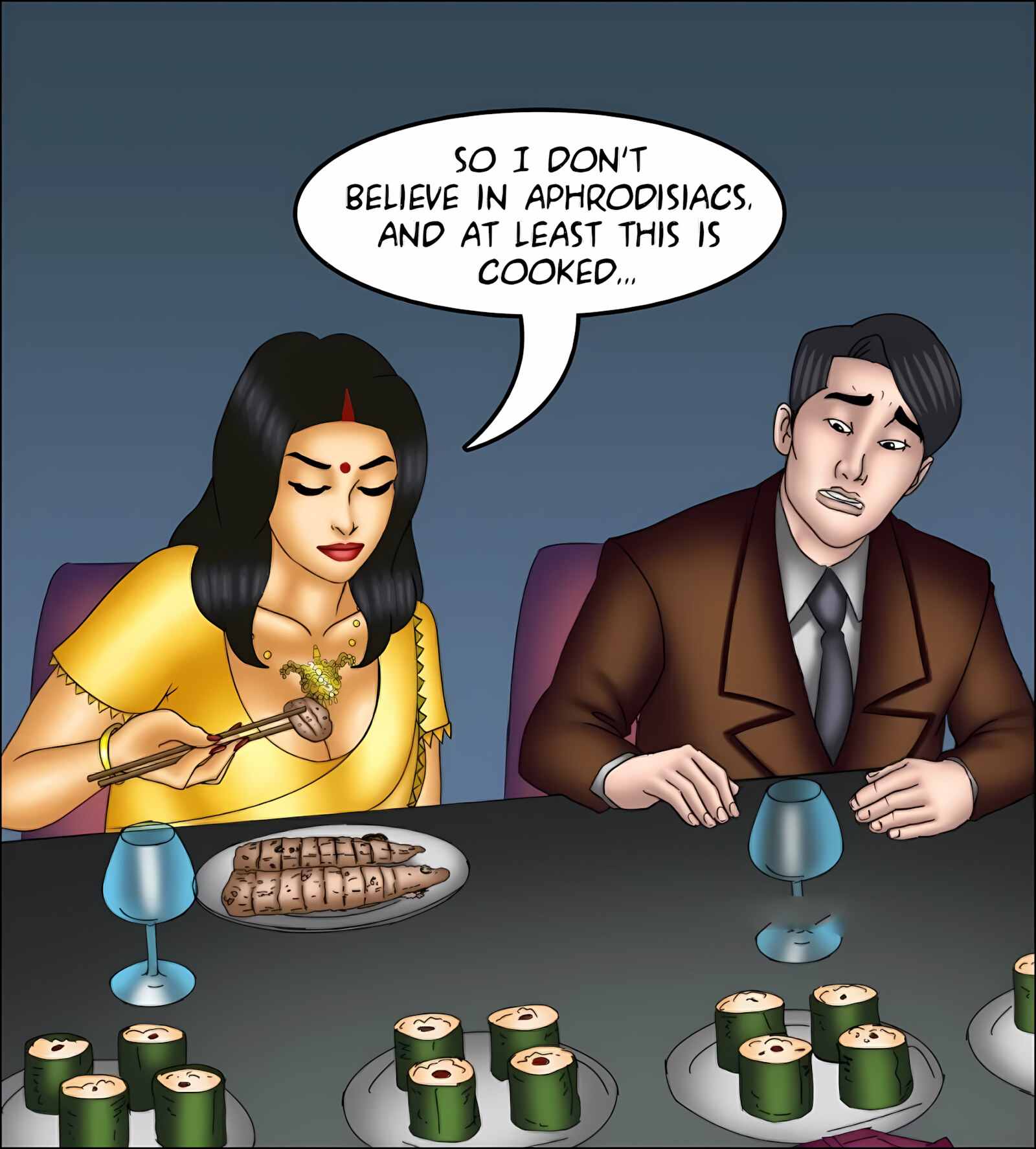 Savita Bhabhi 131-140 [Kirtu], Savita Bhabhi 138 - Aphrodisiac Snack, page 58 of 142