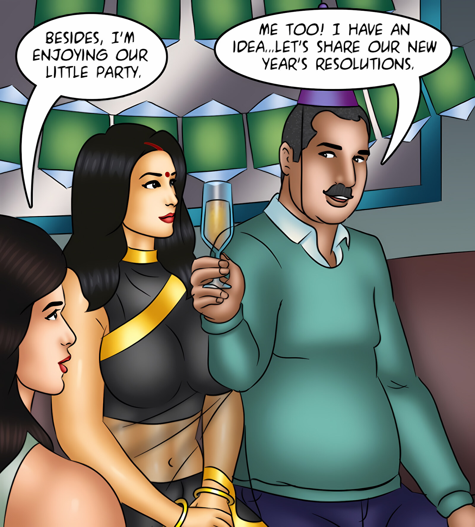 Savita Bhabhi 131-140 [Kirtu], Savita Bhabhi 135 - New Year's Resolution, page 3 of 142