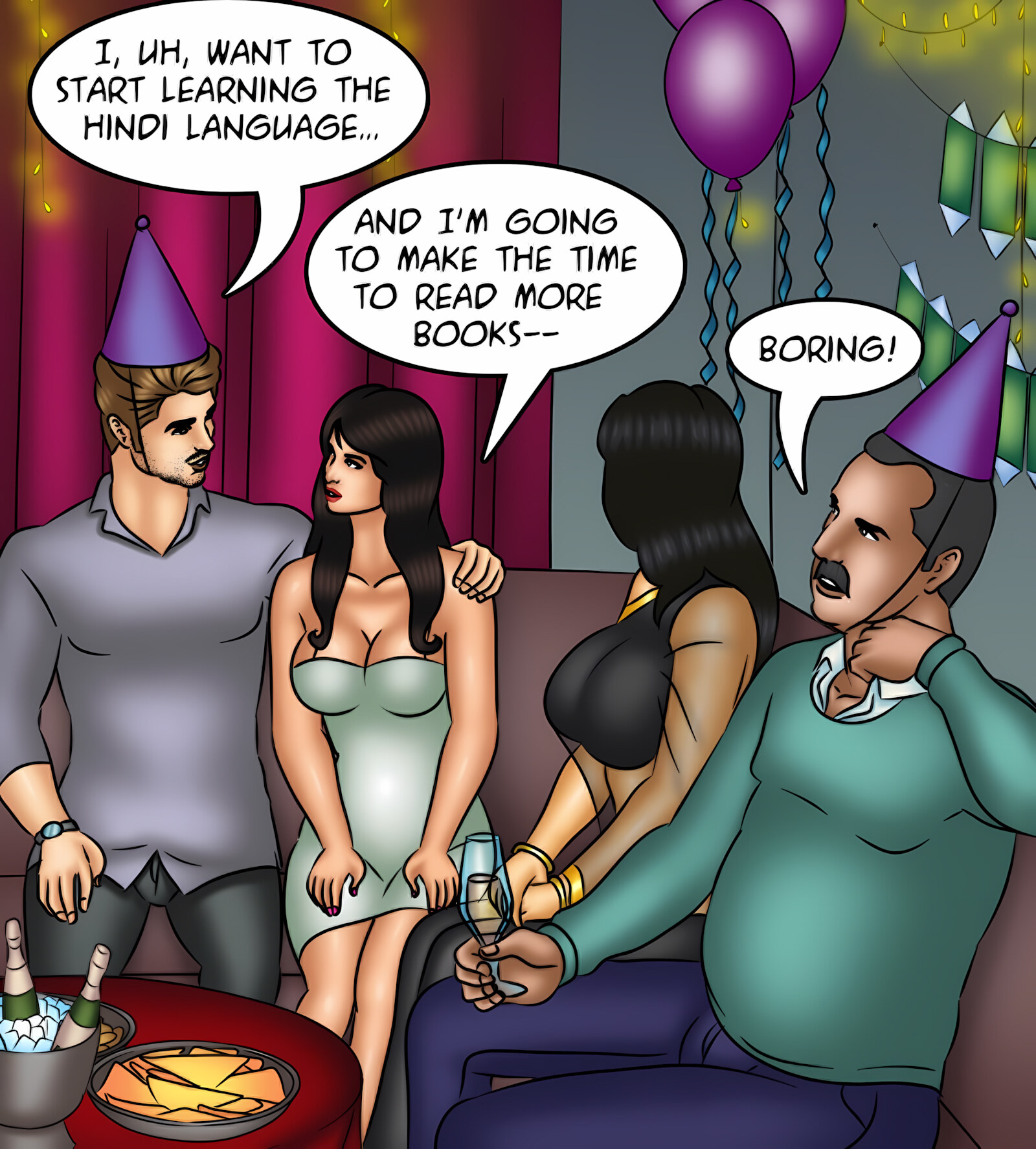 Savita Bhabhi 131-140 [Kirtu], Savita Bhabhi 135 - New Year's Resolution, page 6 of 142