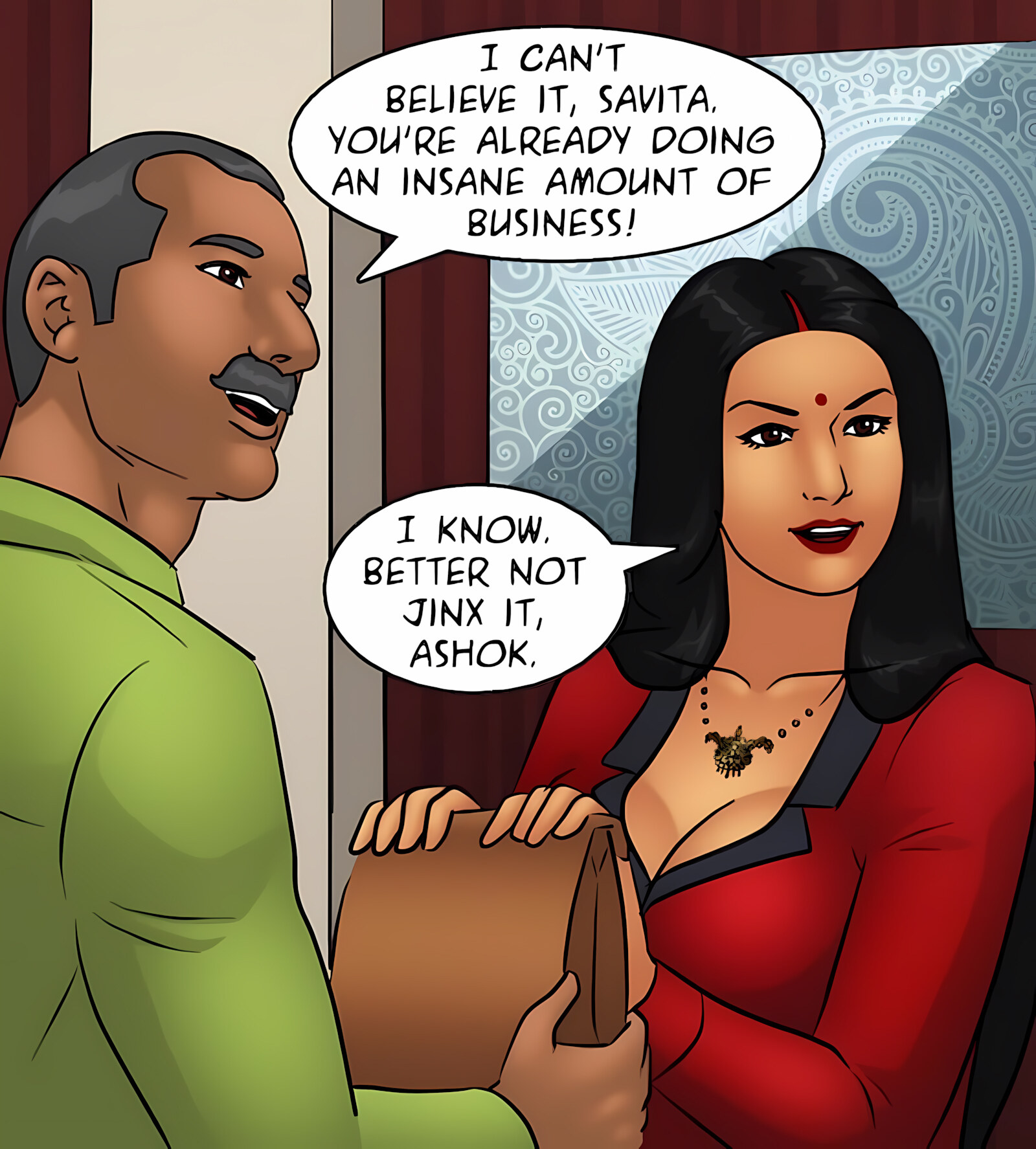Savita Bhabhi 91-100 [Kirtu], Savita Bhabhi 93 - Wearing the Horns, page 7 of 137