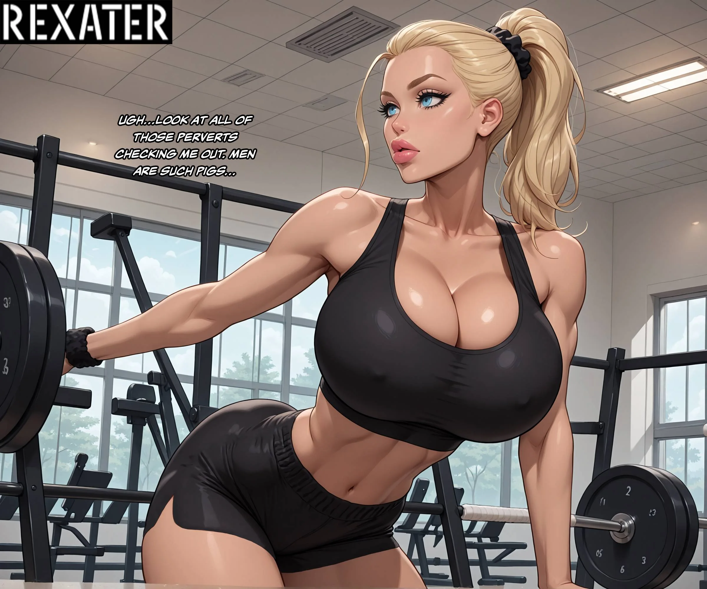 Serena Taking Care of Her Boys [Rexater’s Interracial], Chrissy Workout Session, page 2 of 18