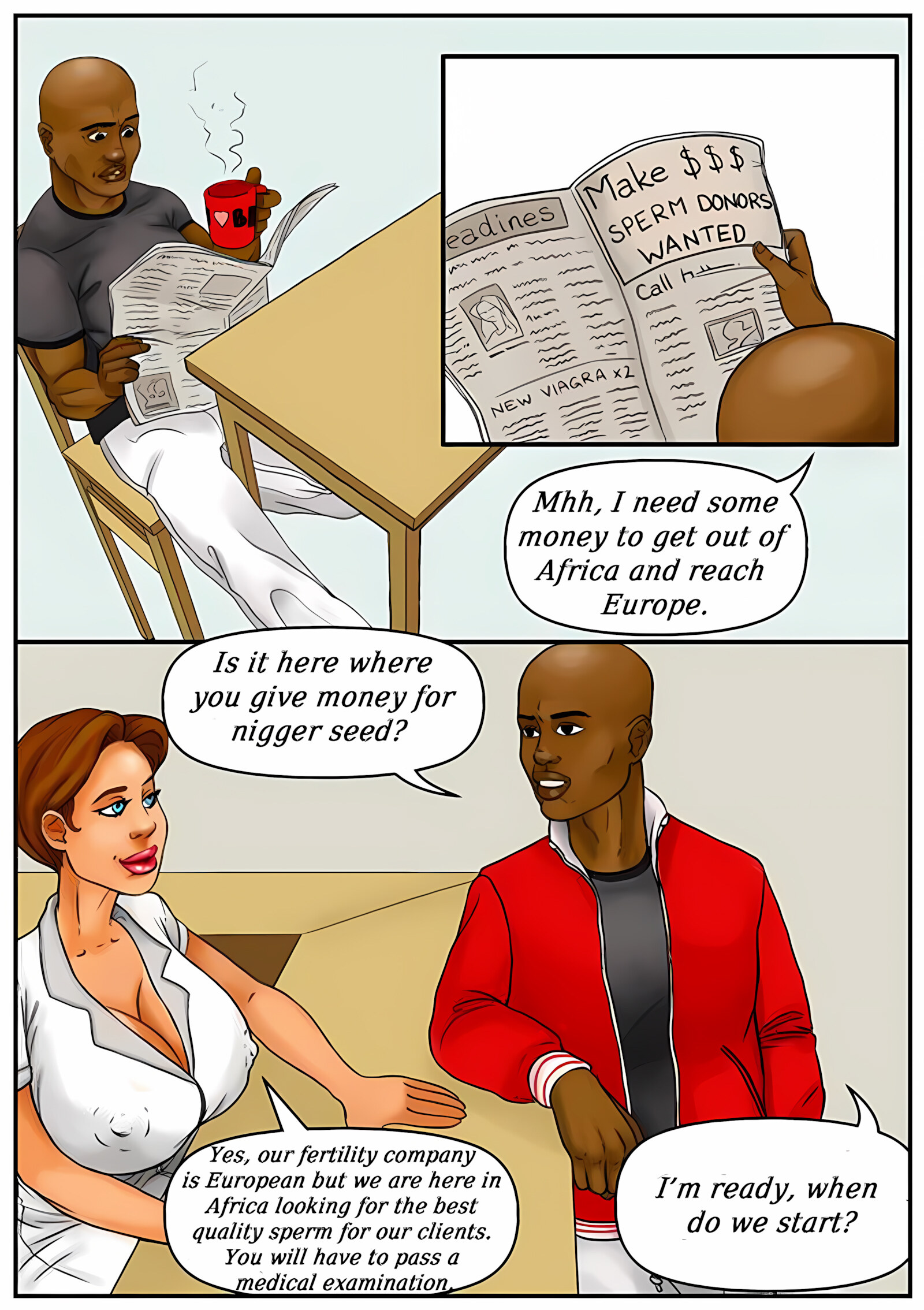 Sperm Bank [Kaos Comics], Sperm Bank 1, page 3 of 19