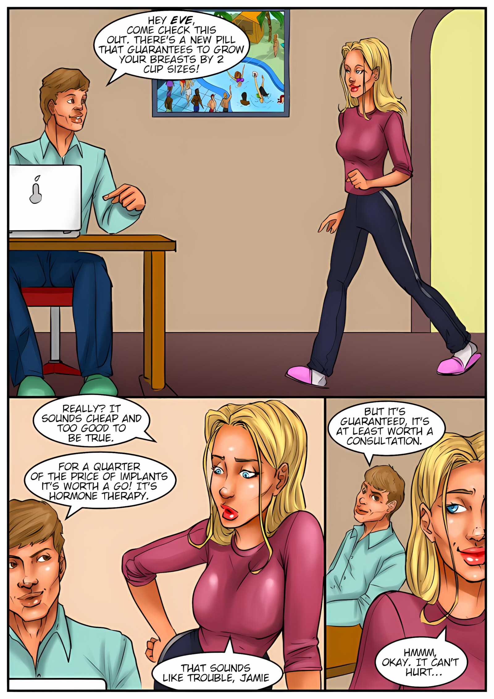 The Boob Job [Kaos Comics], The Boob Job 1, page 2 of 16
