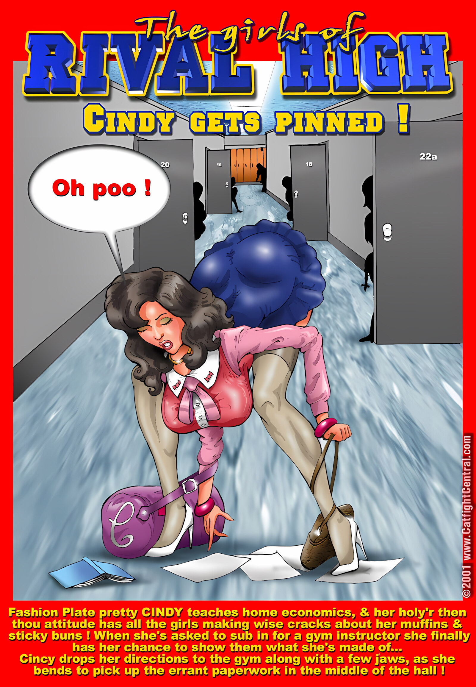 The Girls of Rival High – Cindy Gets Pinned! [Smudge], The Girls of Rival High - Cindy Gets Pinned!, page 2 of 11