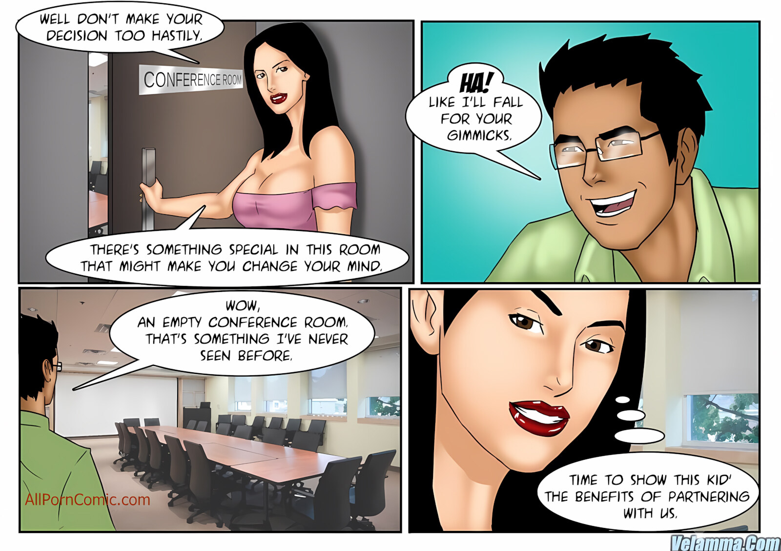 Veena 11-15 [Velamma], Veena - The Office Tour - Chapter 12 [Velamma], page 10 of 31