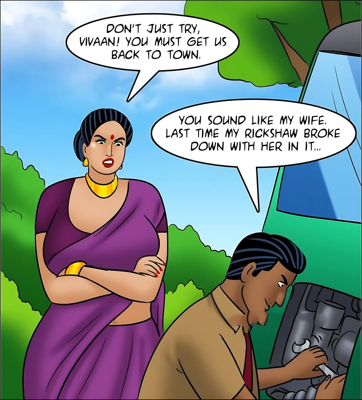 Velamma All Episodes Comics, 126 . Velamma - Episode 126 - Rickshaw Rendezvous, page 63 of 143