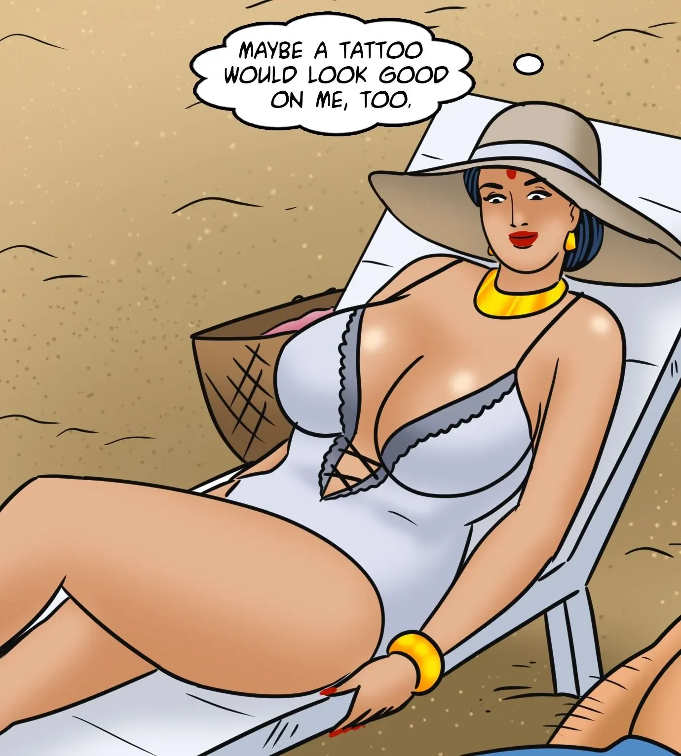 Velamma All Episodes Comics, 122 . Velamma - Episode 122 - Velamma Gets A Tattoo, page 28 of 143