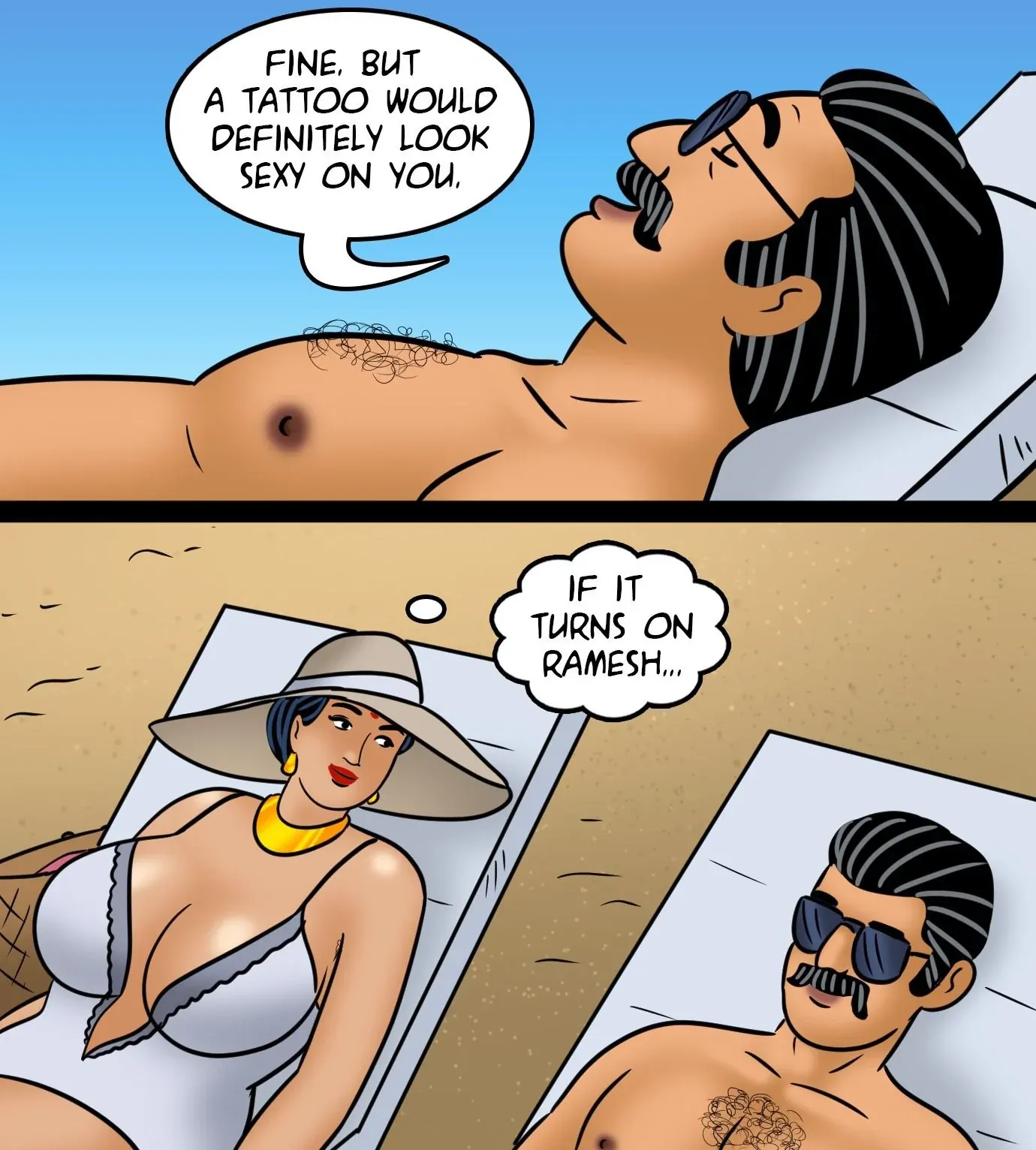 Velamma All Episodes Comics, 122 . Velamma - Episode 122 - Velamma Gets A Tattoo, page 34 of 143