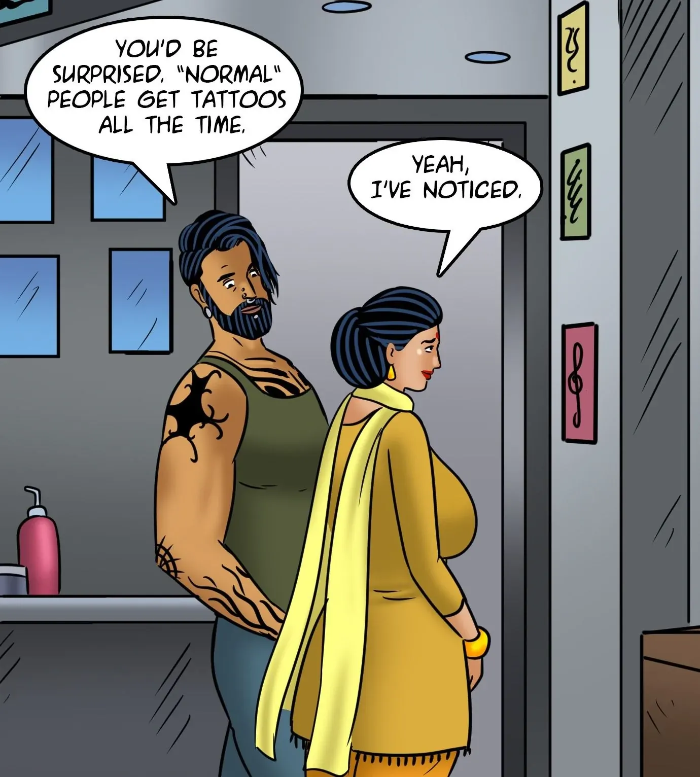 Velamma All Episodes Comics, 122 . Velamma - Episode 122 - Velamma Gets A Tattoo, page 47 of 143