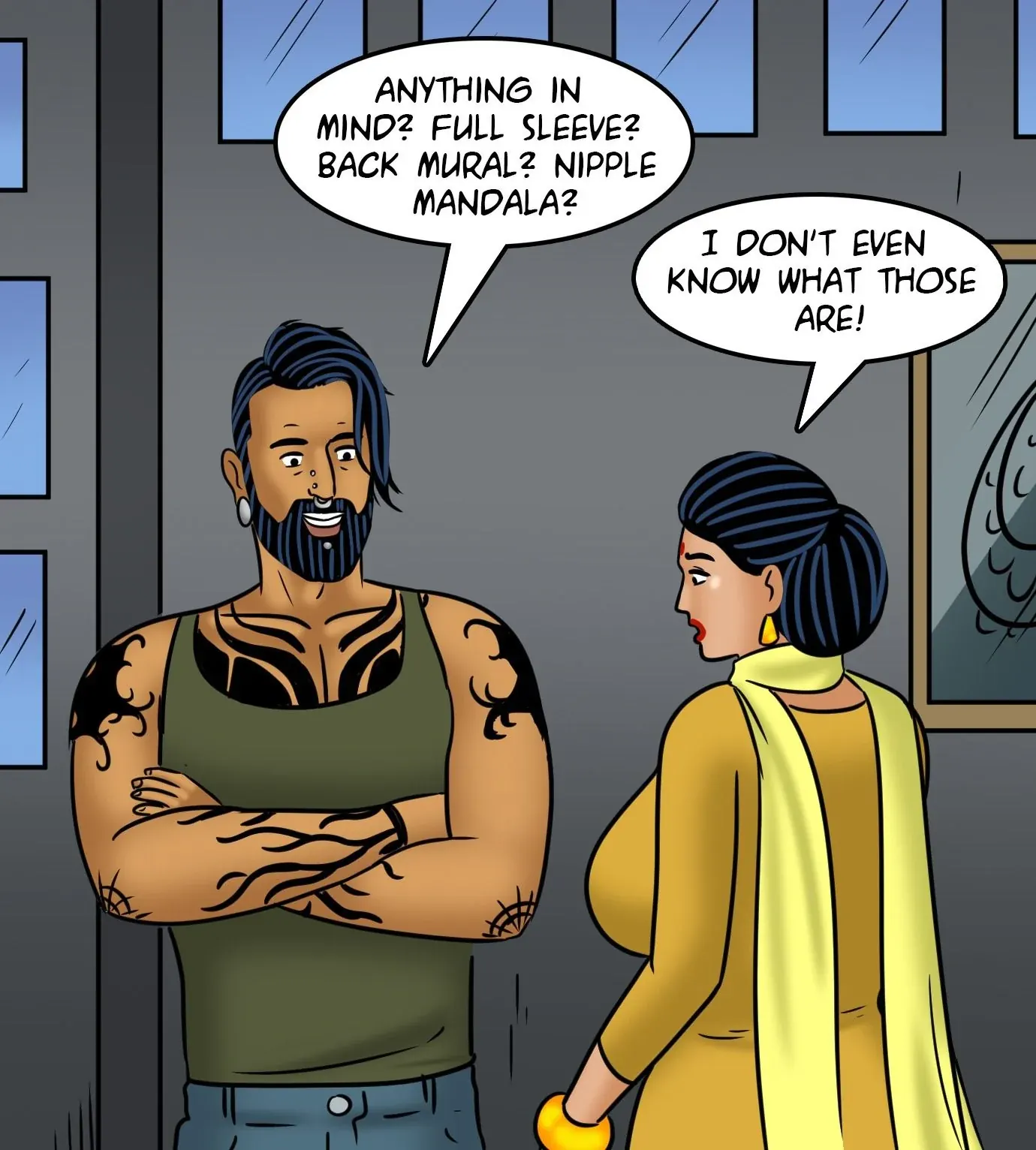 Velamma All Episodes Comics, 122 . Velamma - Episode 122 - Velamma Gets A Tattoo, page 48 of 143