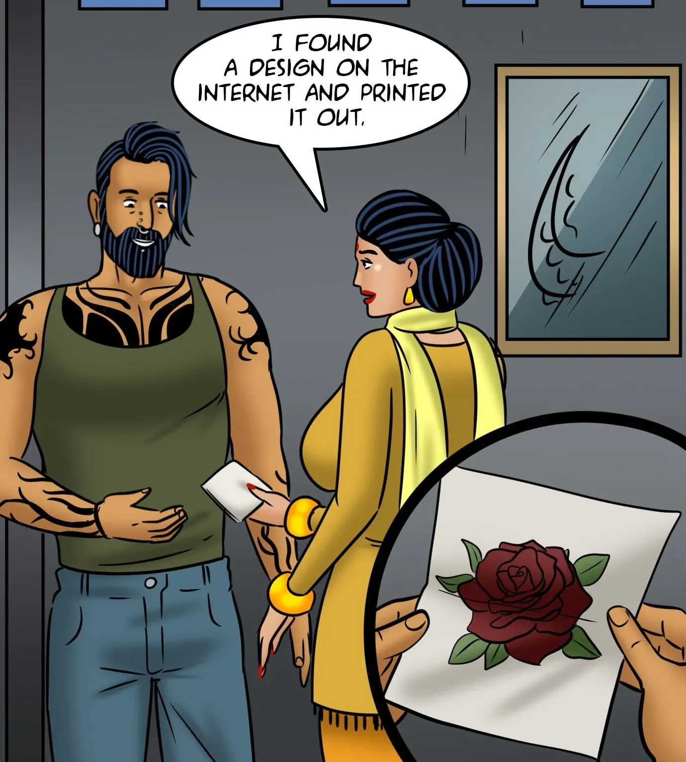 Velamma All Episodes Comics, 122 . Velamma - Episode 122 - Velamma Gets A Tattoo, page 49 of 143