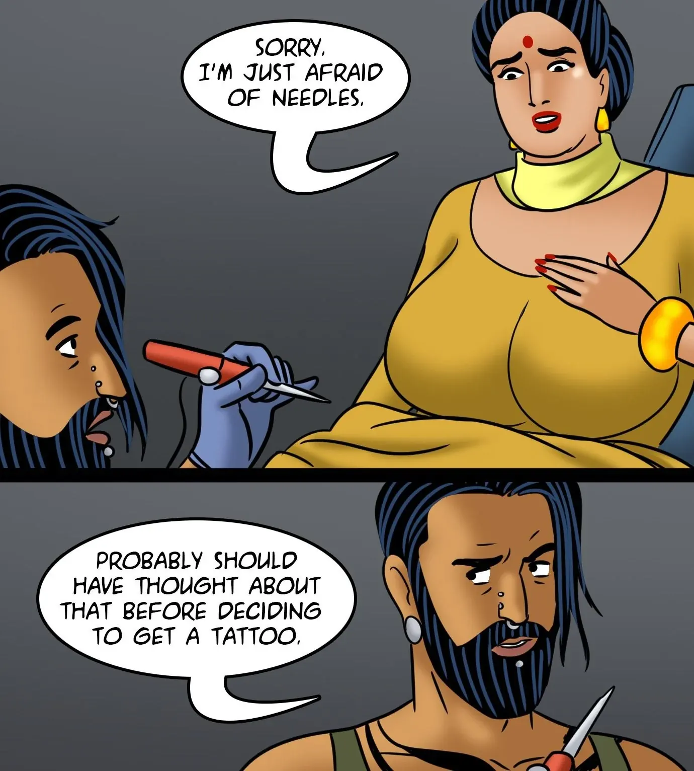 Velamma All Episodes Comics, 122 . Velamma - Episode 122 - Velamma Gets A Tattoo, page 73 of 143