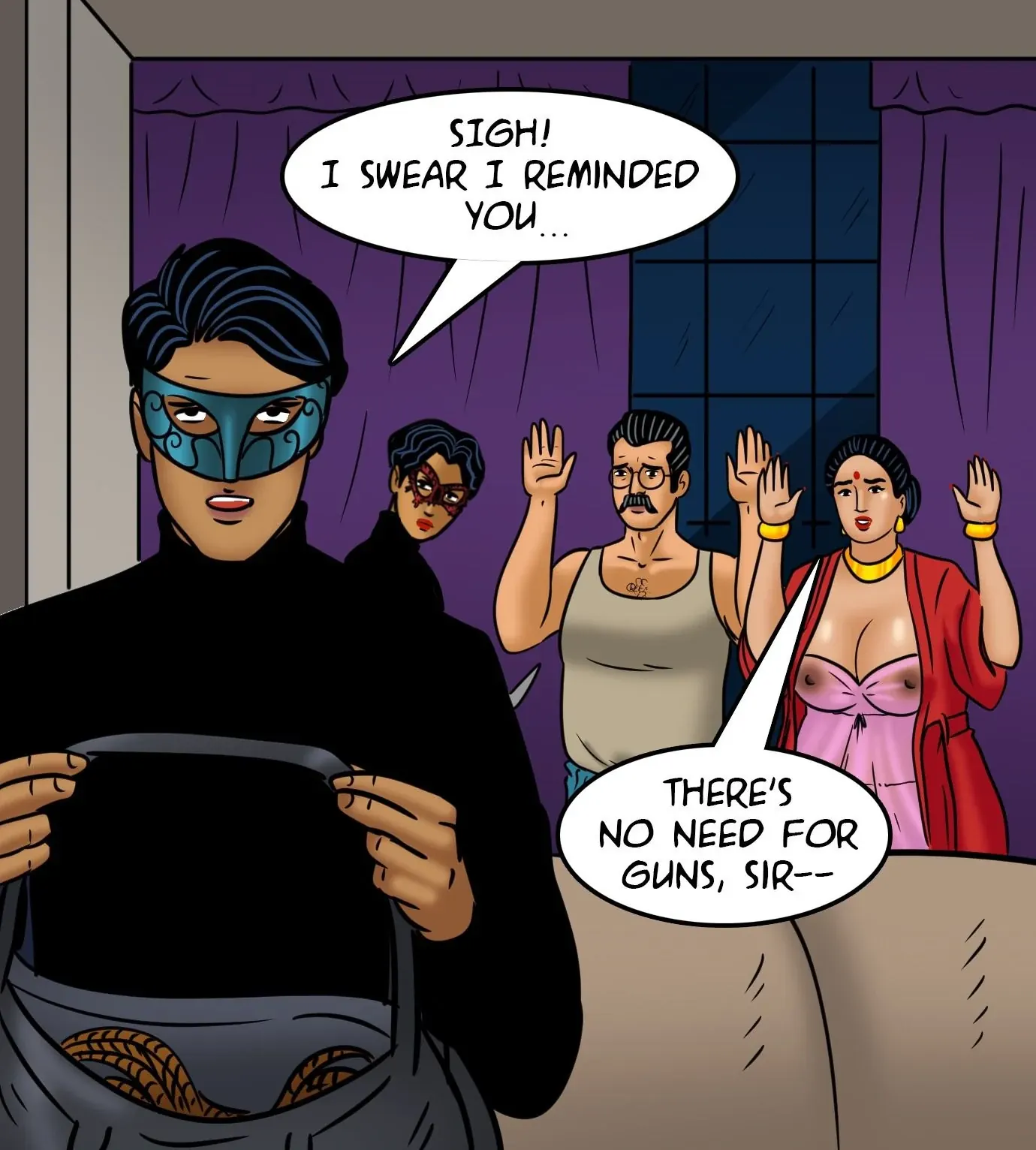 Velamma All Episodes Comics, 112 . Velamma - Episode 112 - Home Invasion, page 33 of 144