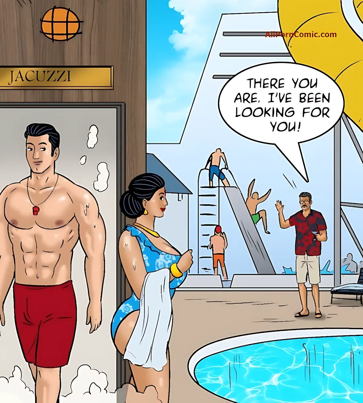 Velamma All Episodes Comics, 100.2 . Velamma - Episode 100 - Part 2 - The Love Boat, page 5 of 72