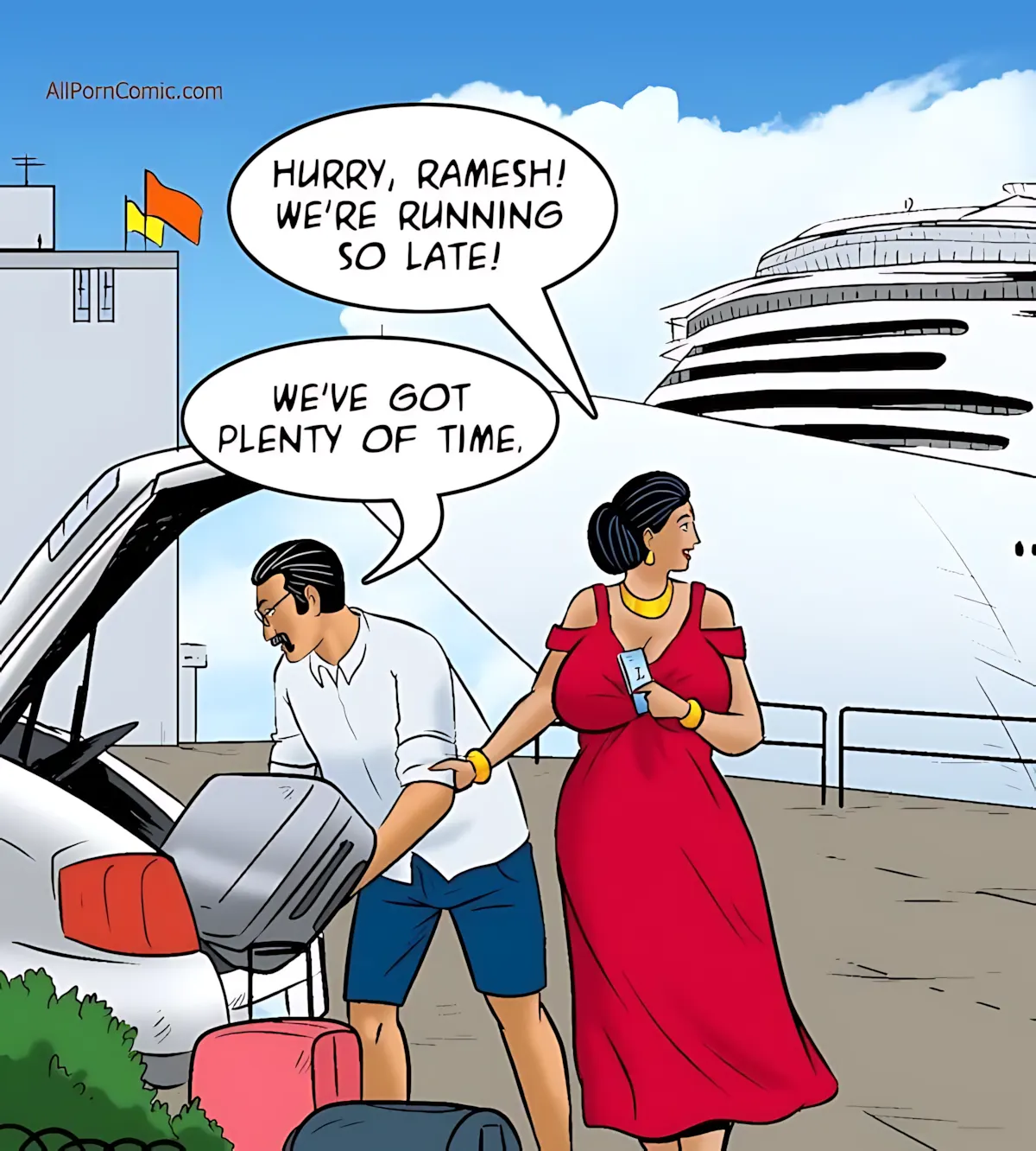 Velamma All Episodes Comics, 100.1 . Velamma - Episode 100 - Part 1 - The Love Boat, page 31 of 141