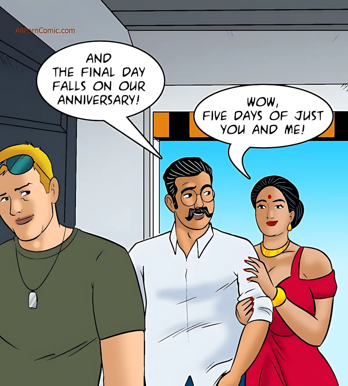 Velamma All Episodes Comics, 100.1 . Velamma - Episode 100 - Part 1 - The Love Boat, page 35 of 141