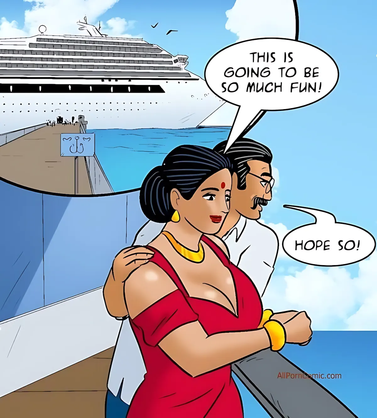Velamma All Episodes Comics, 100.1 . Velamma - Episode 100 - Part 1 - The Love Boat, page 37 of 141
