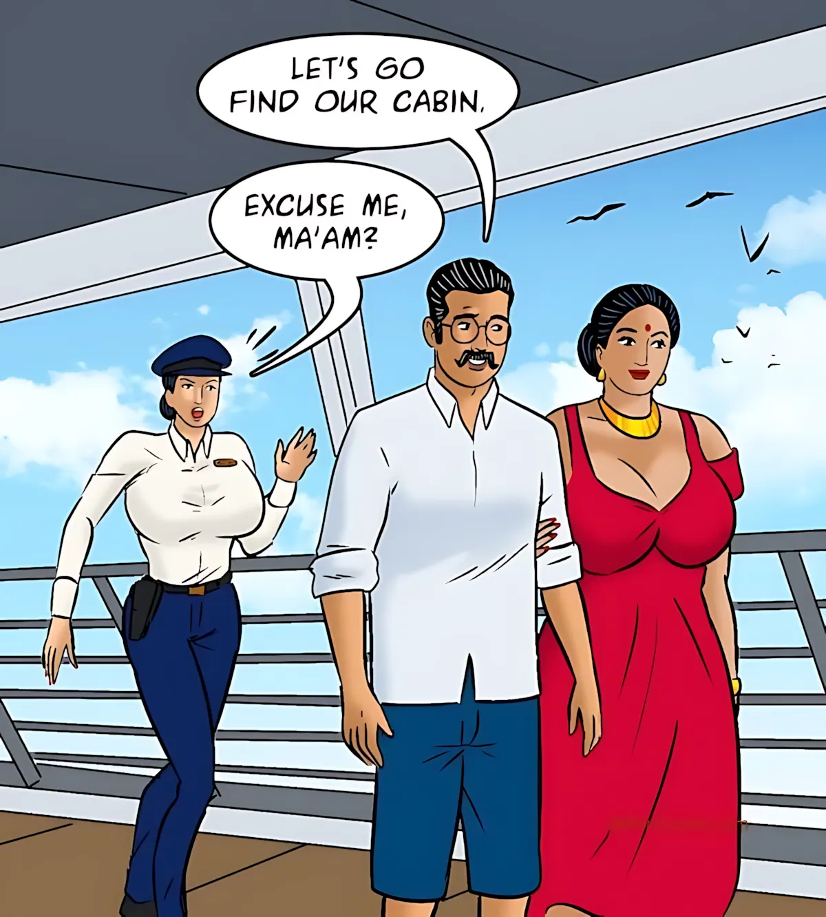 Velamma All Episodes Comics, 100.1 . Velamma - Episode 100 - Part 1 - The Love Boat, page 38 of 141