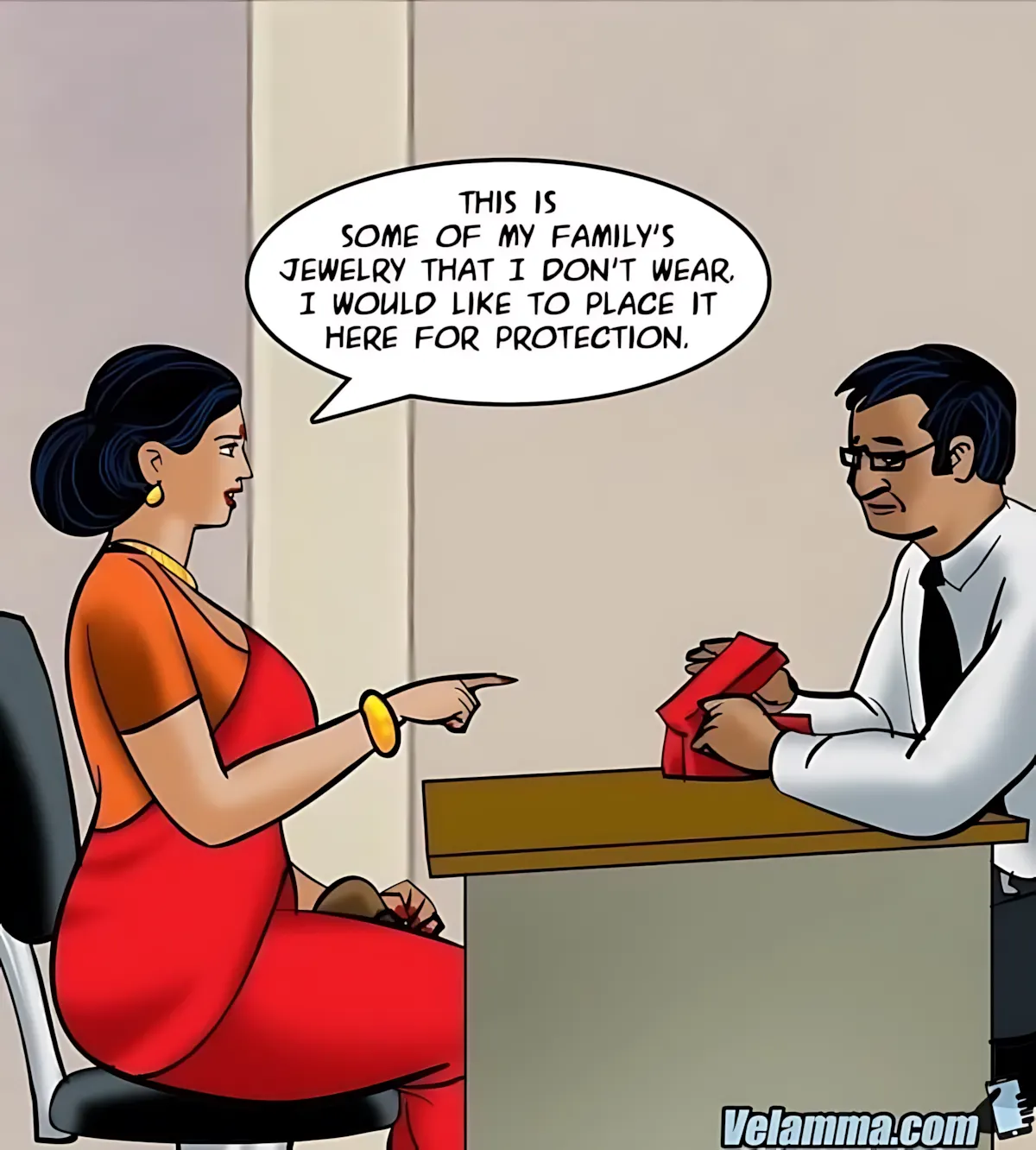 Velamma All Episodes Comics, 65 . Velamma - Episode 65 - Trapped In A Bank Vault, page 7 of 206