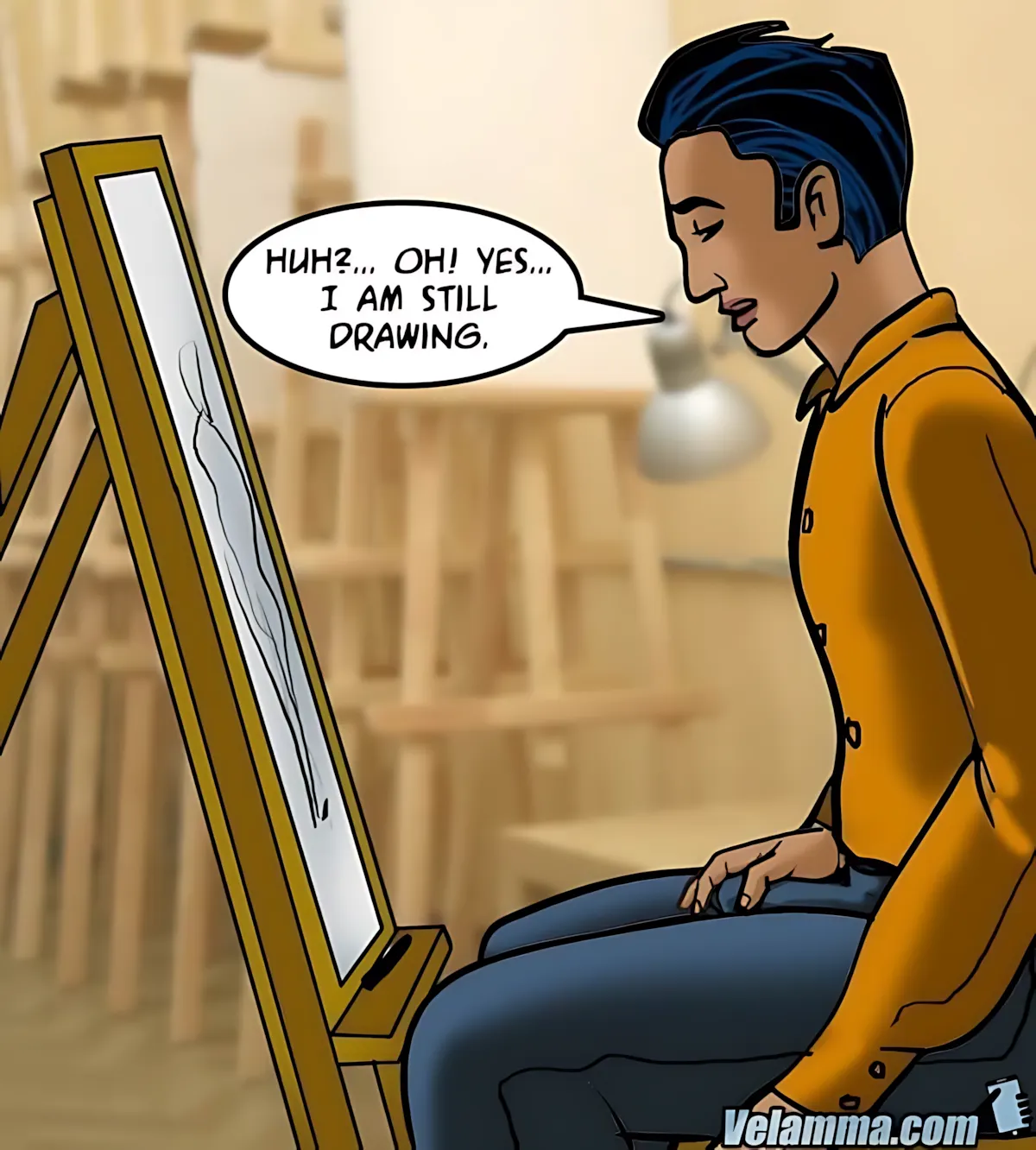 Velamma All Episodes Comics, 62 . Velamma - Episode 62 - A Piece Of Art, page 101 of 182