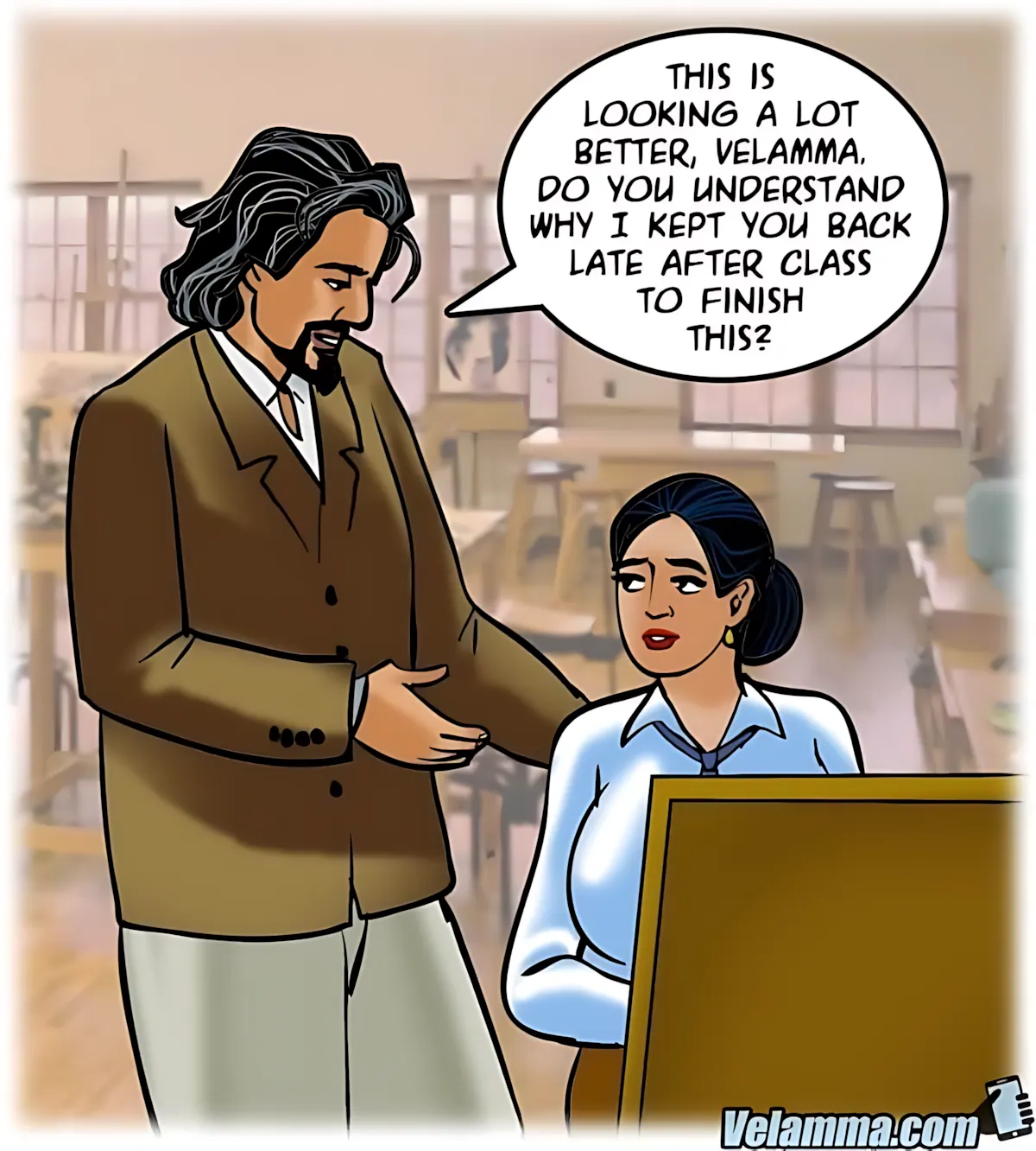 Velamma All Episodes Comics, 62 . Velamma - Episode 62 - A Piece Of Art, page 14 of 182