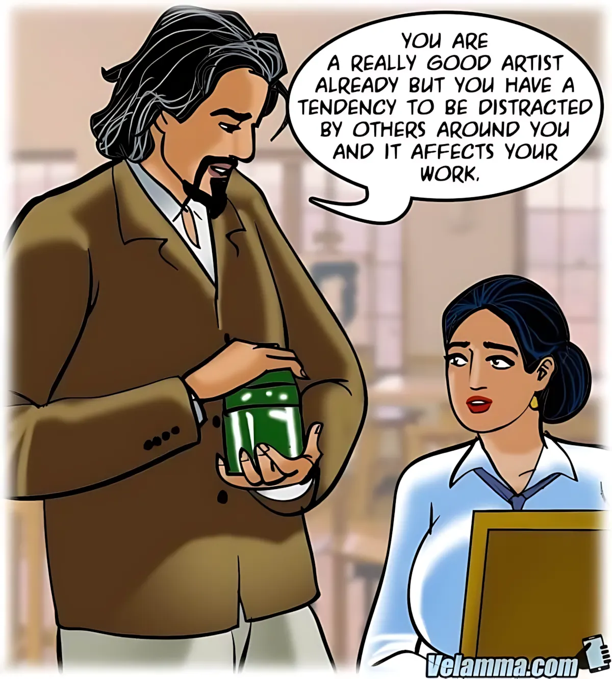 Velamma All Episodes Comics, 62 . Velamma - Episode 62 - A Piece Of Art, page 16 of 182