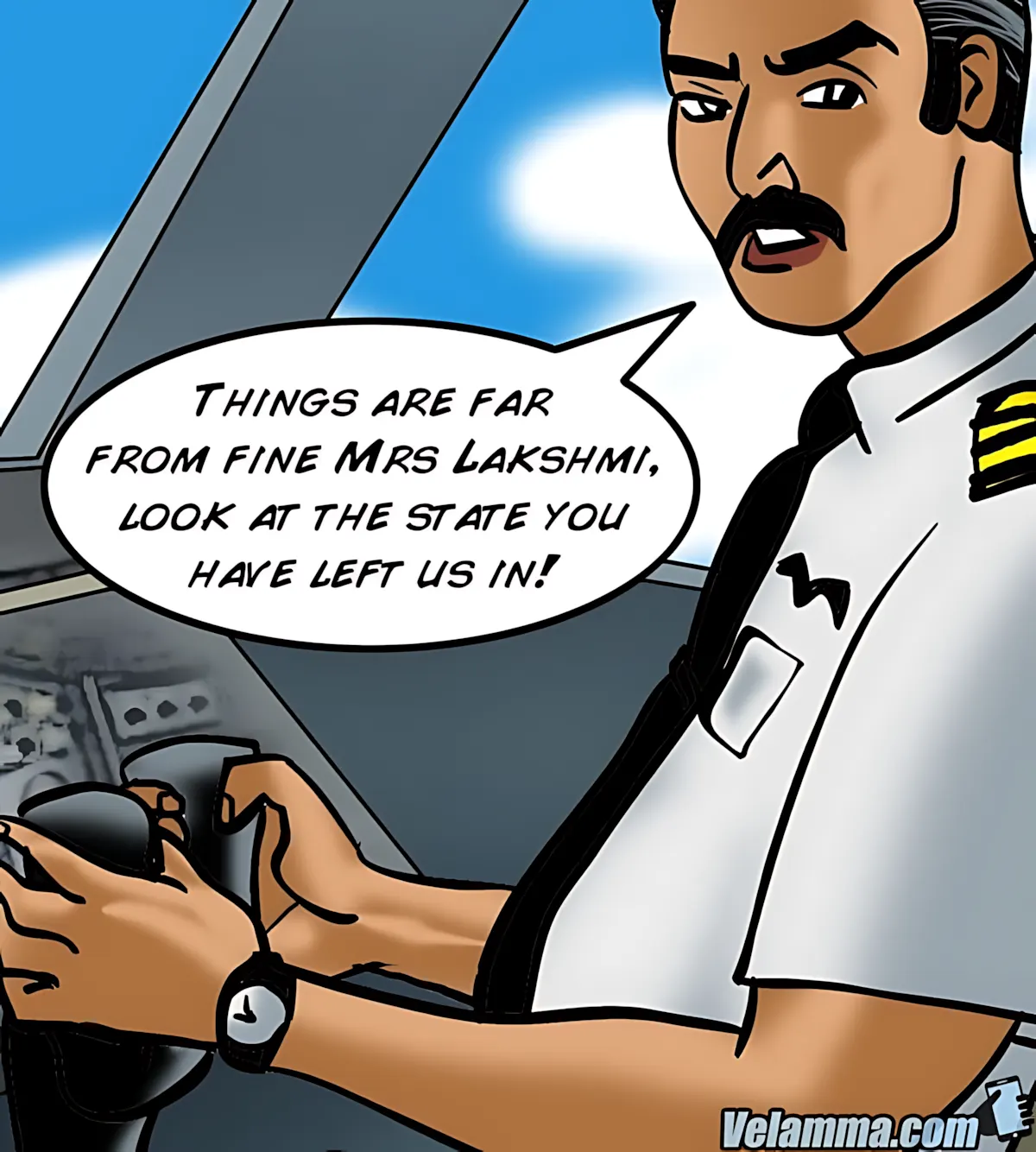 Velamma All Episodes Comics, 56 . Velamma - Episode 56 - Cocks In The Cockpit, page 99 of 221