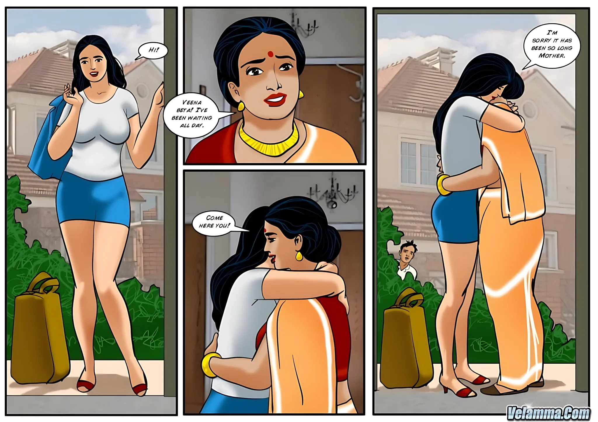 Velamma All Episodes Comics, 50 . Velamma - Episode 50 - Veena Cums Home, page 2 of 31