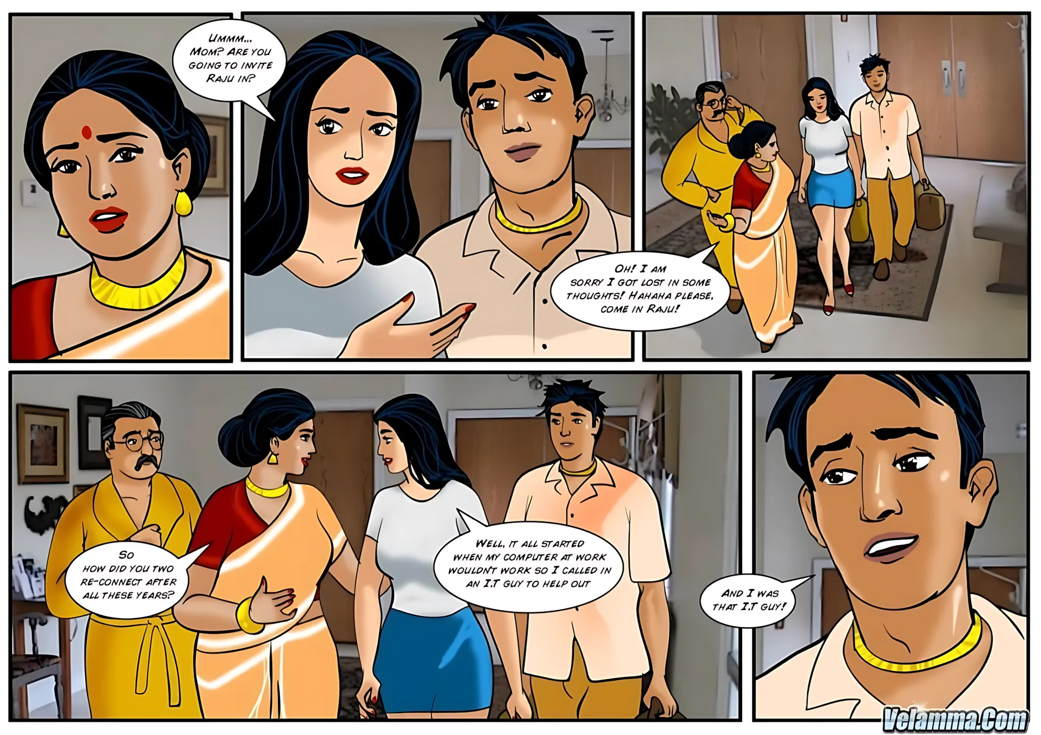 Velamma All Episodes Comics, 50 . Velamma - Episode 50 - Veena Cums Home, page 5 of 31