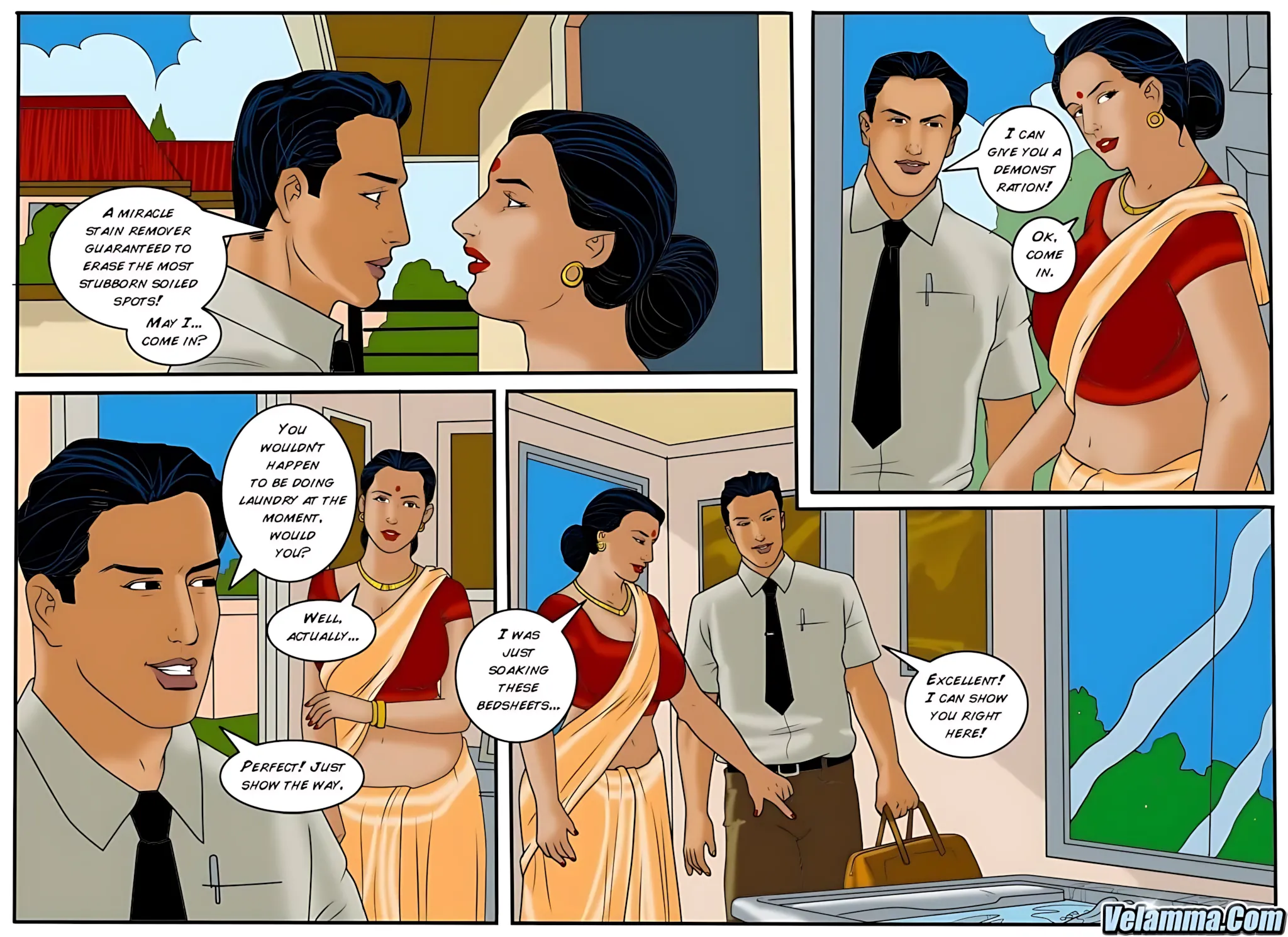 Velamma All Episodes Comics, 48 . Velamma - Episode 48 - Dirty Laundry, page 11 of 31