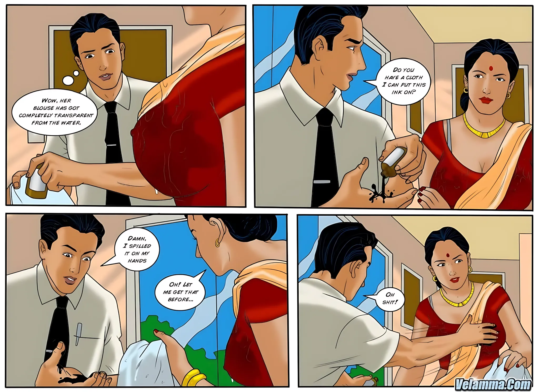 Velamma All Episodes Comics, 48 . Velamma - Episode 48 - Dirty Laundry, page 13 of 31