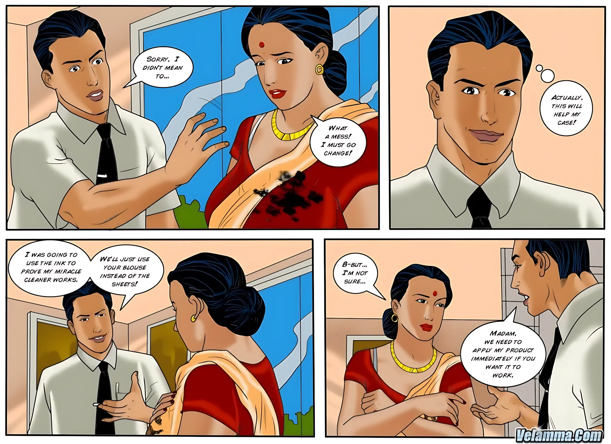 Velamma All Episodes Comics, 48 . Velamma - Episode 48 - Dirty Laundry, page 14 of 31