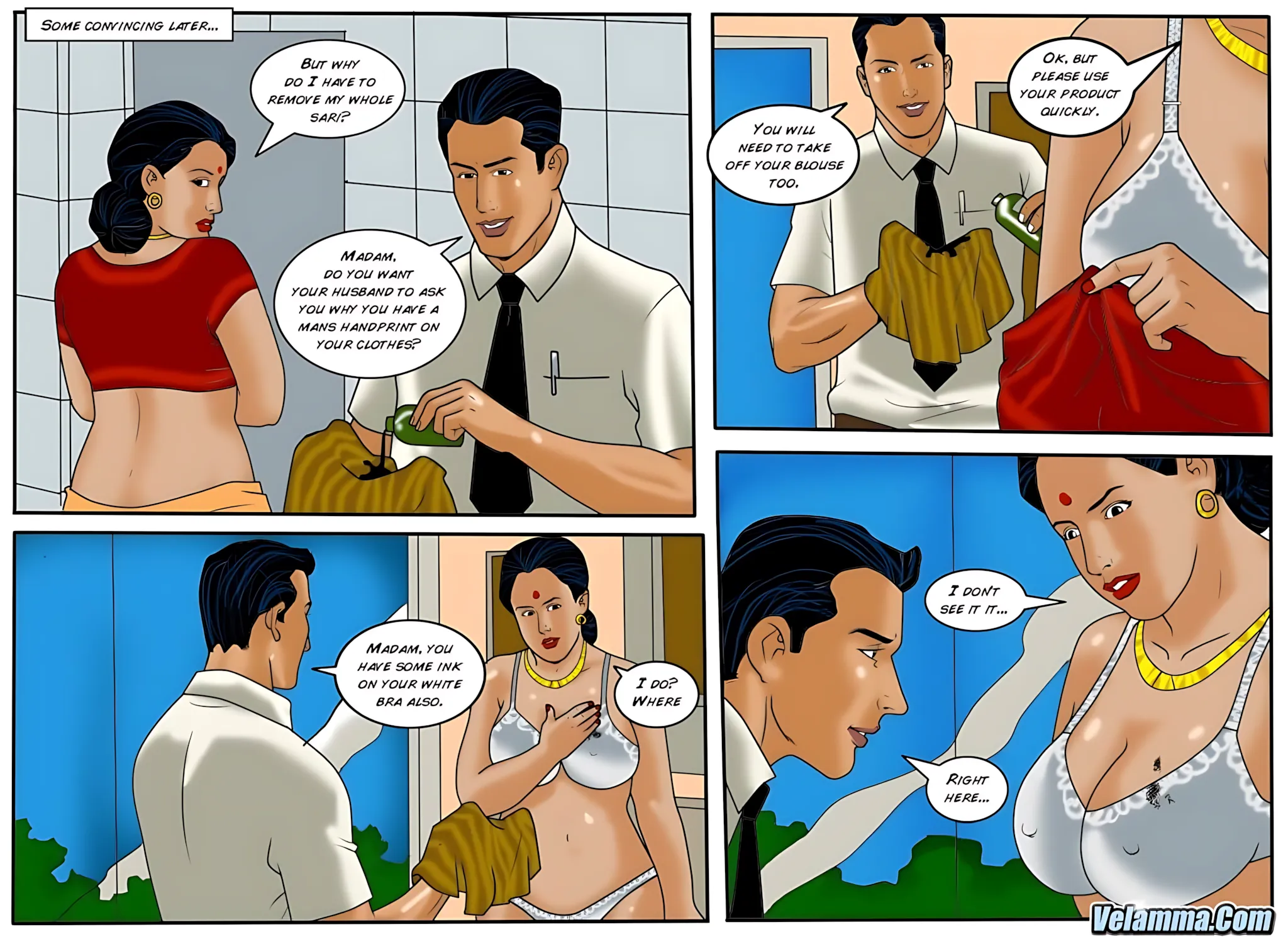 Velamma All Episodes Comics, 48 . Velamma - Episode 48 - Dirty Laundry, page 15 of 31