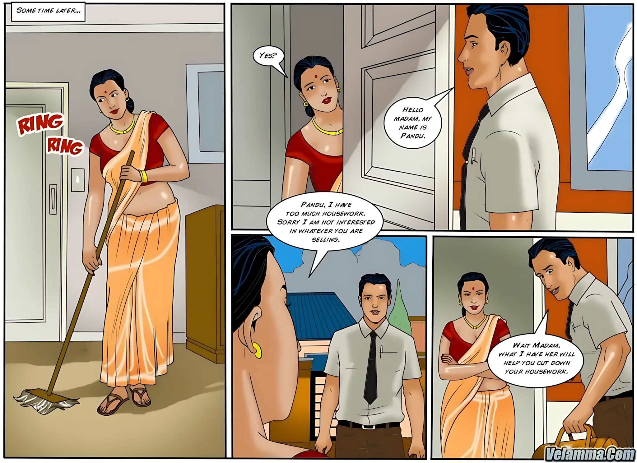 Velamma All Episodes Comics, 48 . Velamma - Episode 48 - Dirty Laundry, page 10 of 31