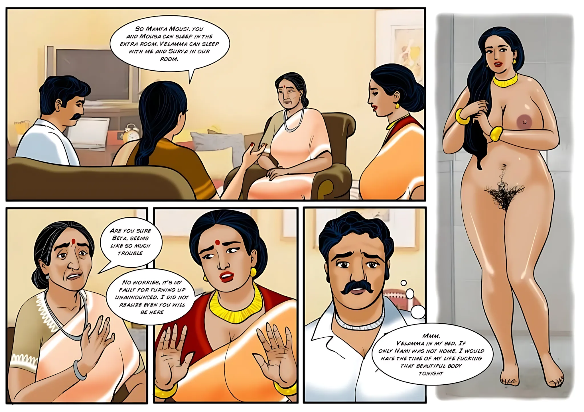 Velamma All Episodes Comics, 47 . Velamma - Episode 47 - Night With Surya And Nammi, page 2 of 32