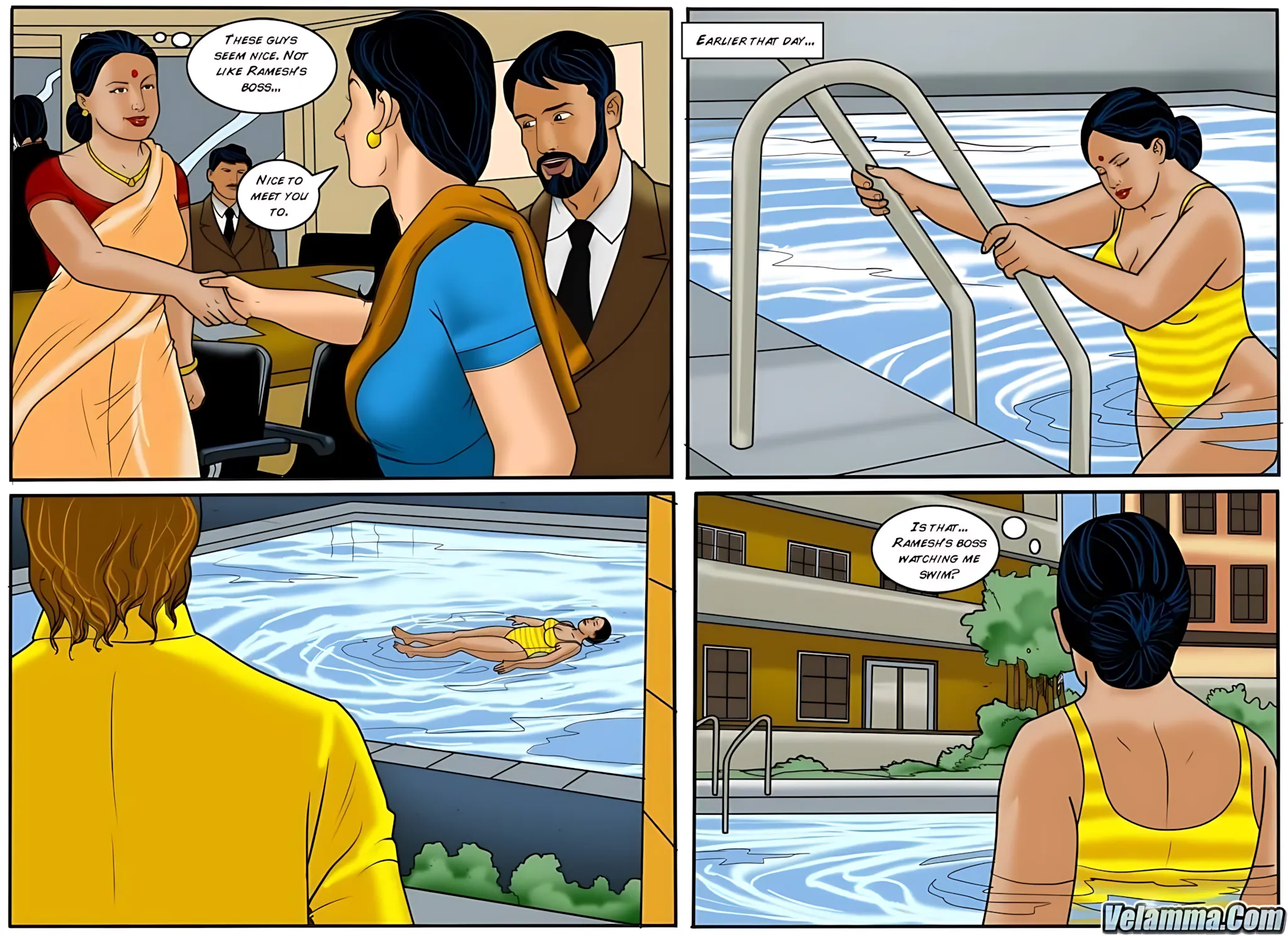 Velamma All Episodes Comics, 46 . Velamma - Episode 46 - He's The Boss, page 4 of 31