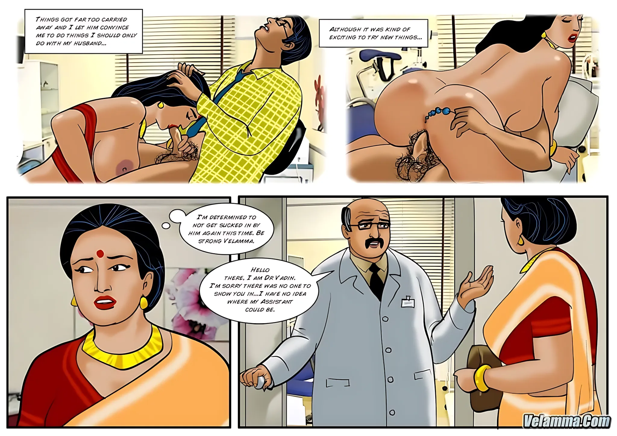 Velamma All Episodes Comics, 44 . Velamma - Episode 44 - The Real Doctor Will See You Now, page 3 of 31
