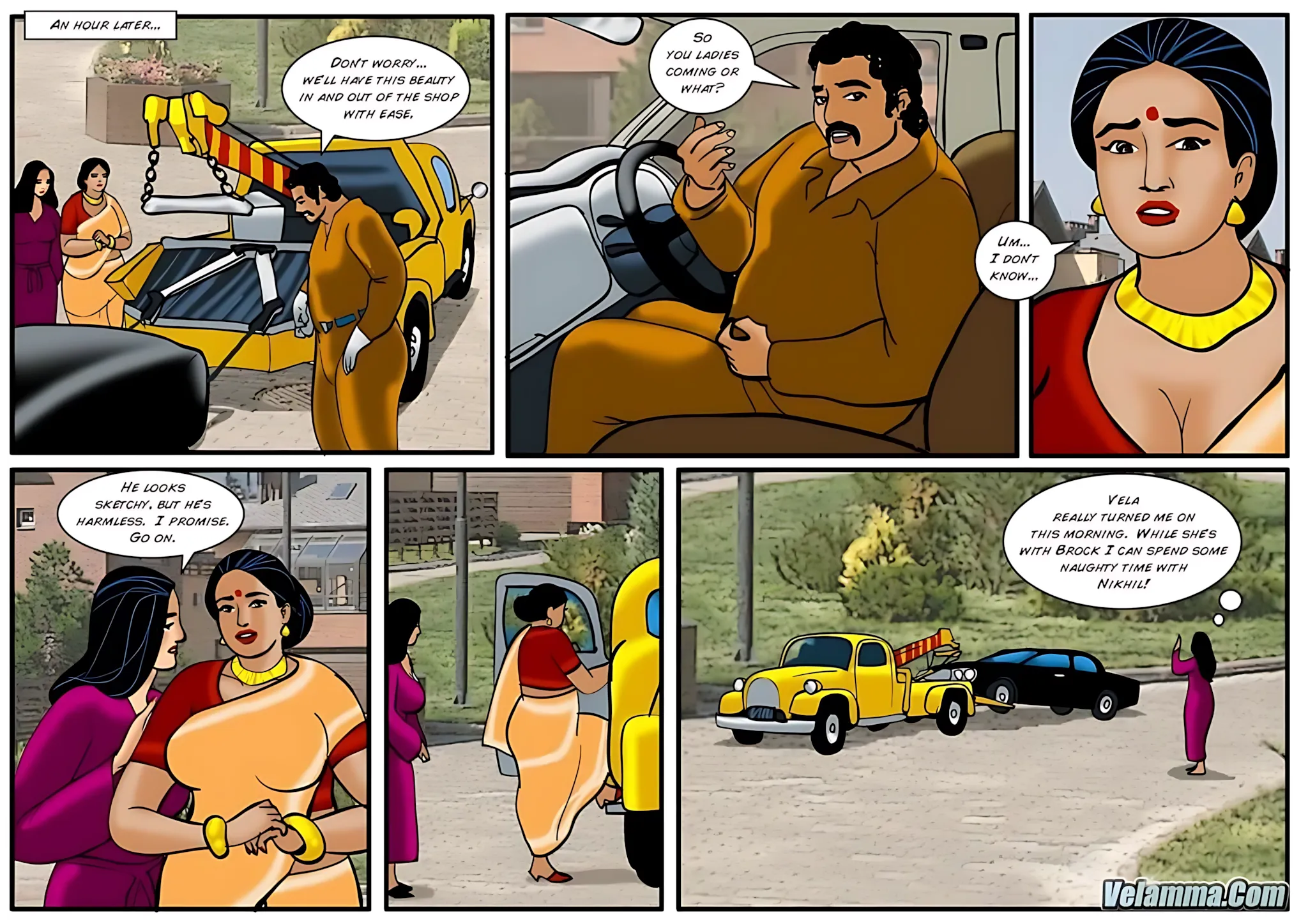 Velamma All Episodes Comics, 42 . Velamma - Episode 42 - Get All Greasy And Dirty At The Mechanics, page 11 of 31