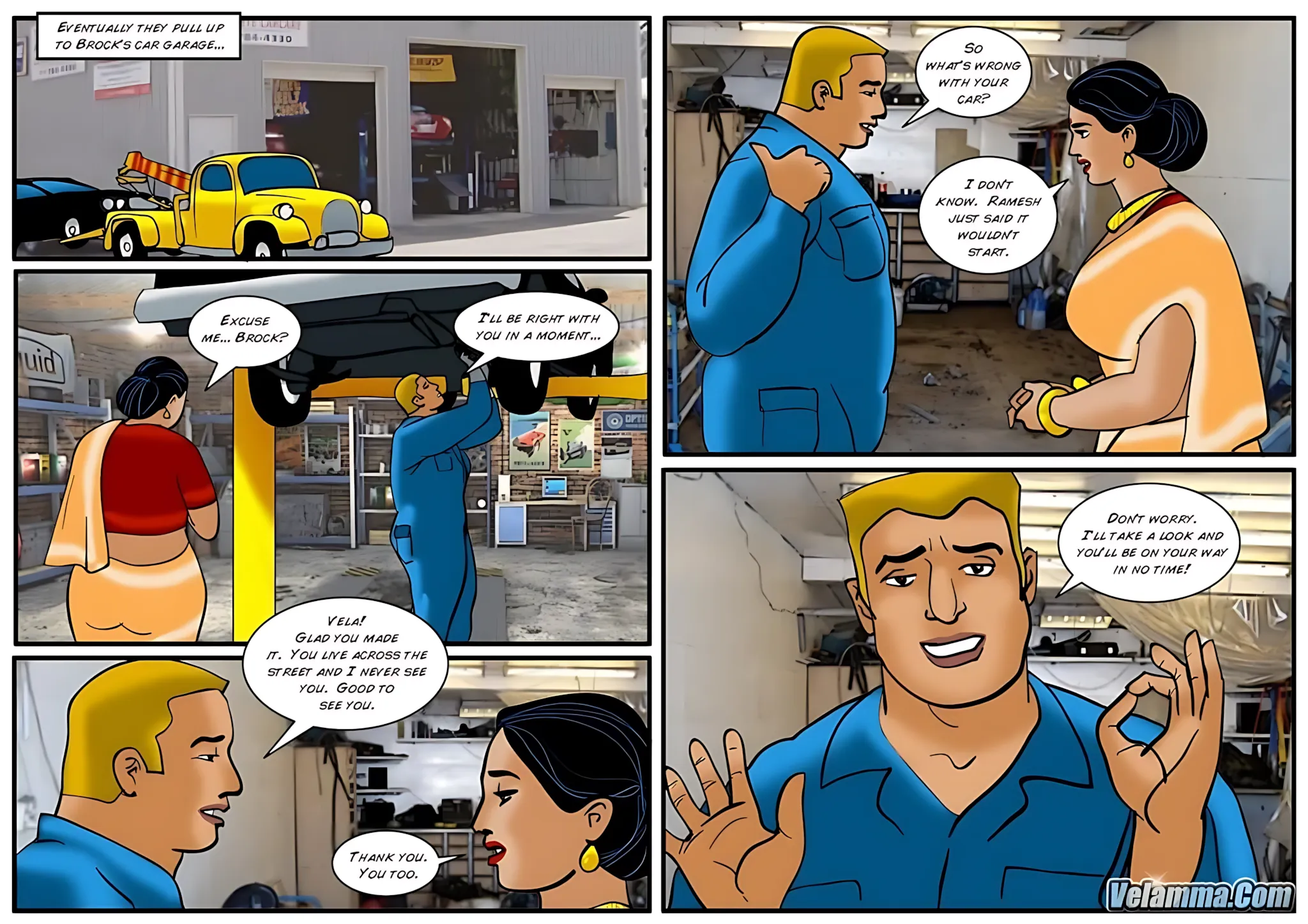 Velamma All Episodes Comics, 42 . Velamma - Episode 42 - Get All Greasy And Dirty At The Mechanics, page 12 of 31