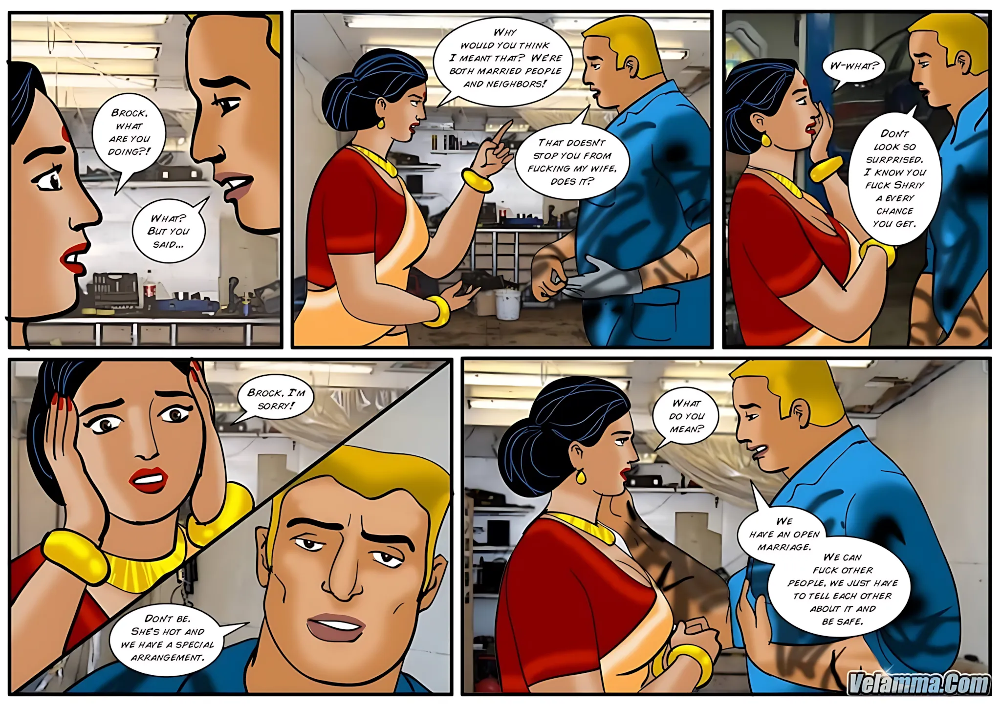 Velamma All Episodes Comics, 42 . Velamma - Episode 42 - Get All Greasy And Dirty At The Mechanics, page 15 of 31