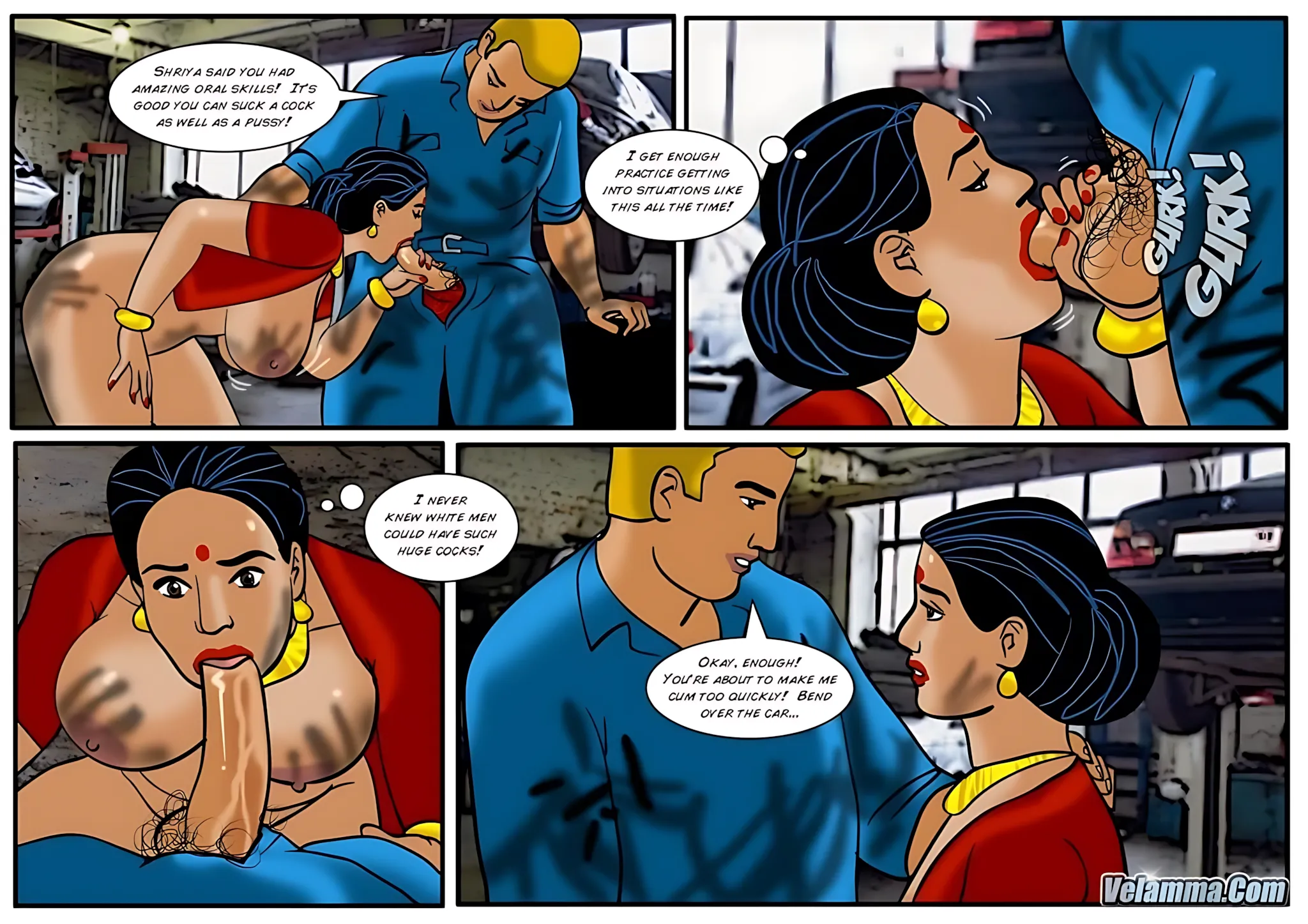 Velamma All Episodes Comics, 42 . Velamma - Episode 42 - Get All Greasy And Dirty At The Mechanics, page 19 of 31