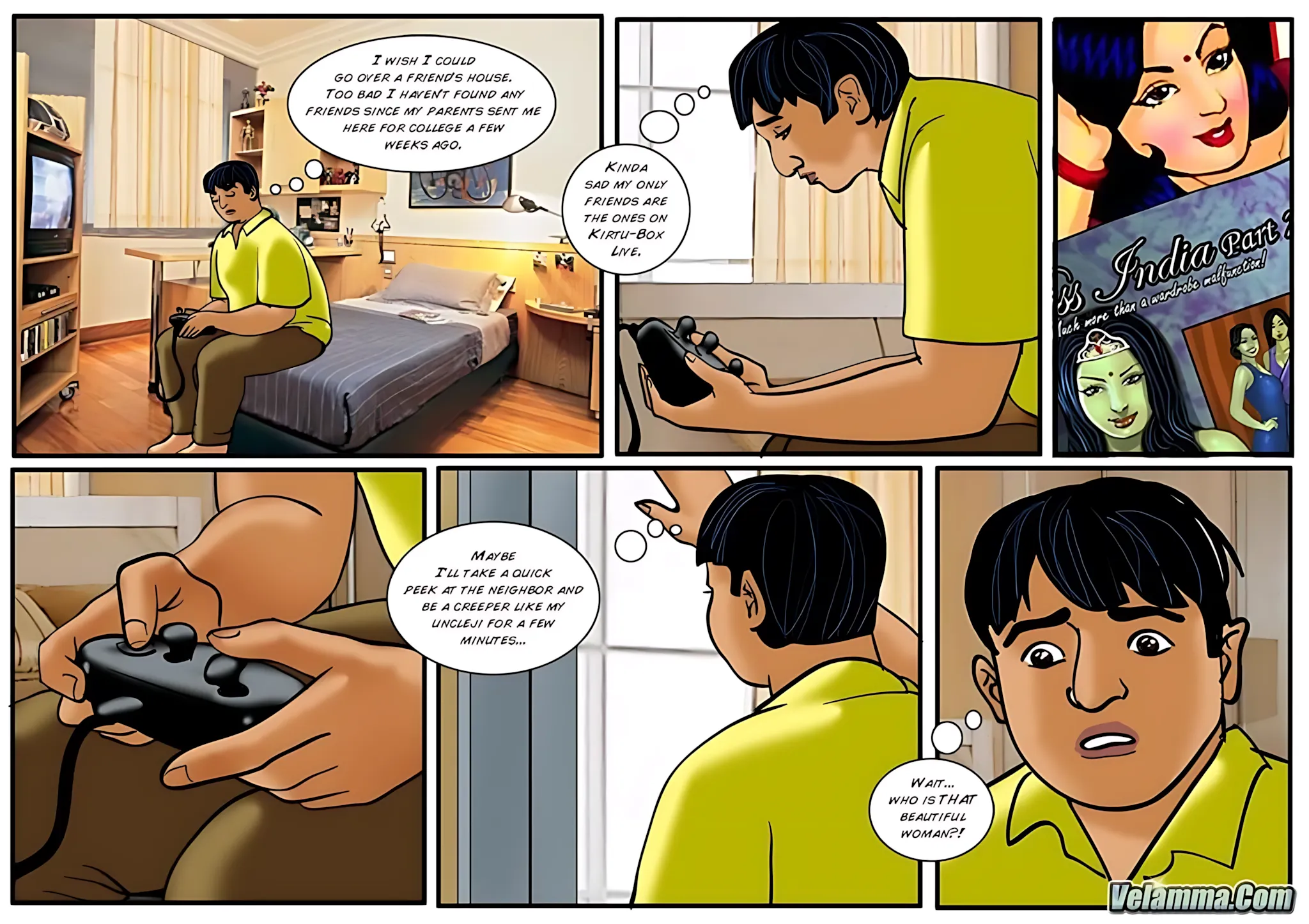 Velamma All Episodes Comics, 40 . Velamma - Episode 40 - Chitt Out Of Luck, page 4 of 31