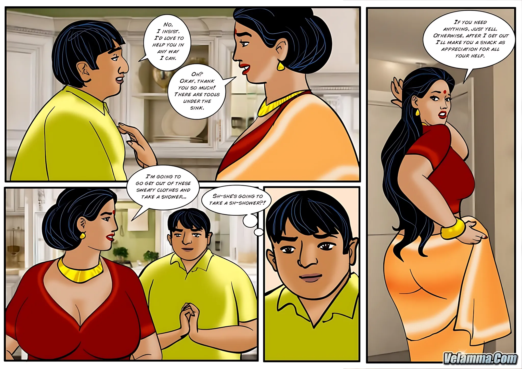 Velamma All Episodes Comics, 40 . Velamma - Episode 40 - Chitt Out Of Luck, page 9 of 31